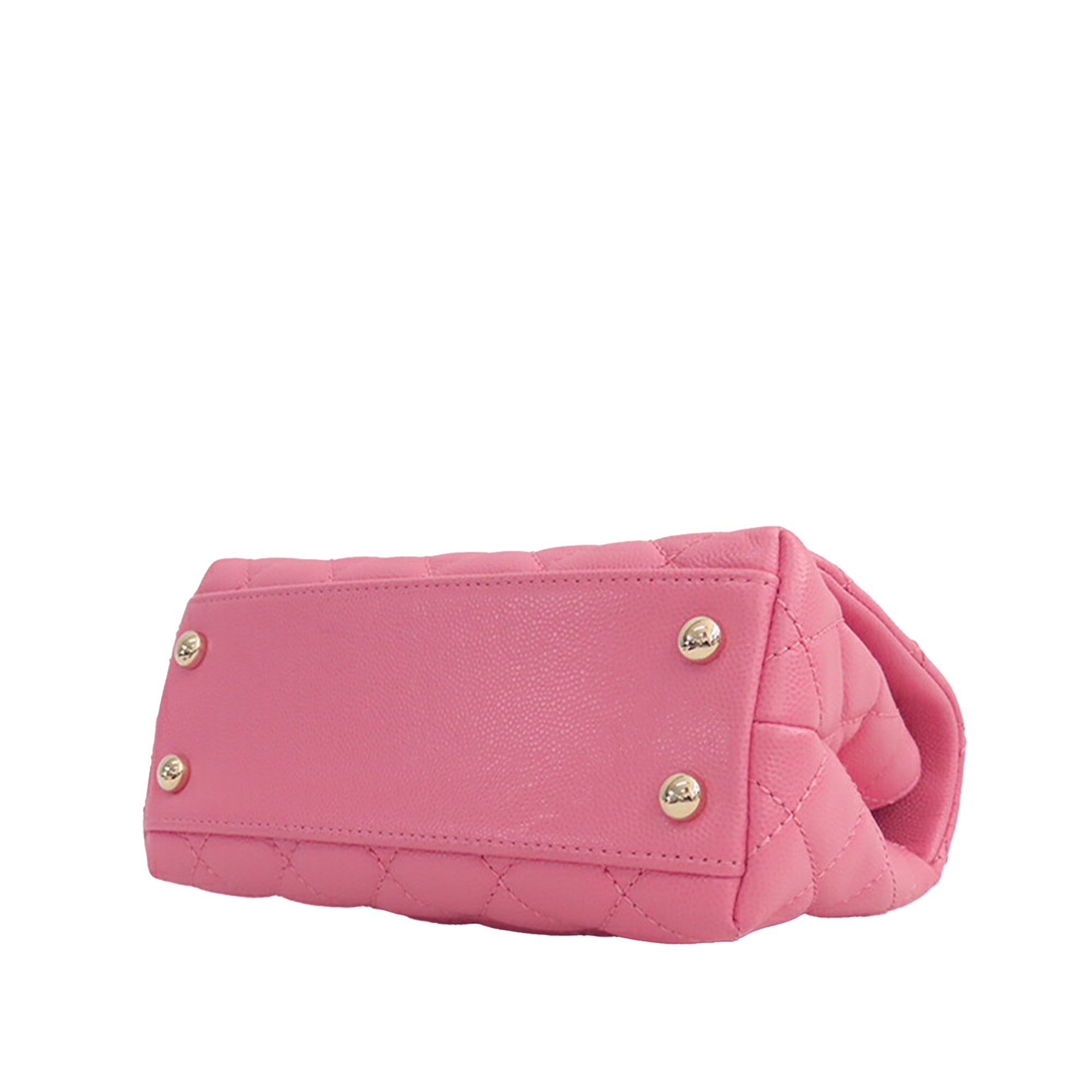 Chanel Extra Mini Quilted Caviar Coco Top Handle Bag - image 3