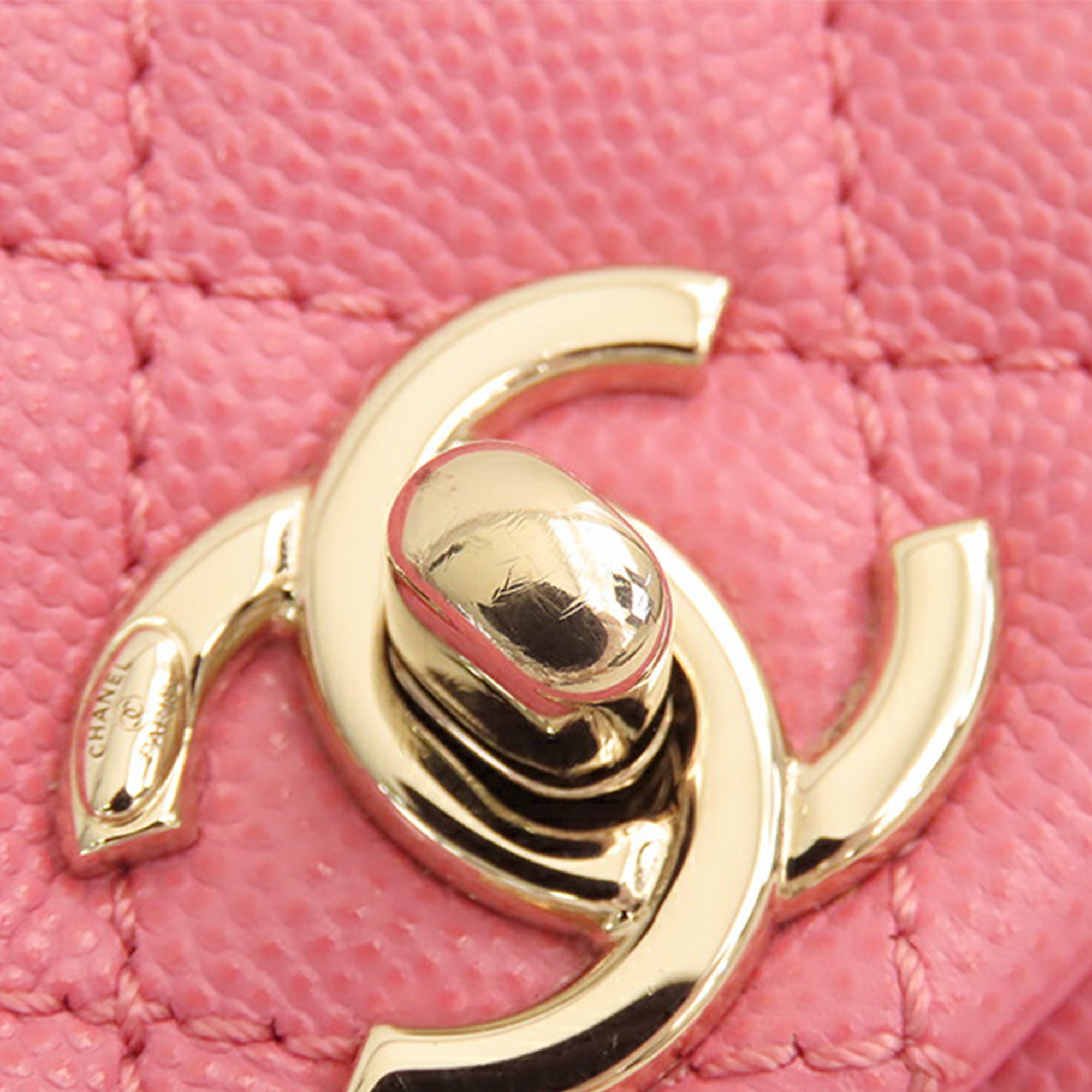 Chanel Extra Mini Quilted Caviar Coco Top Handle Bag - image 7