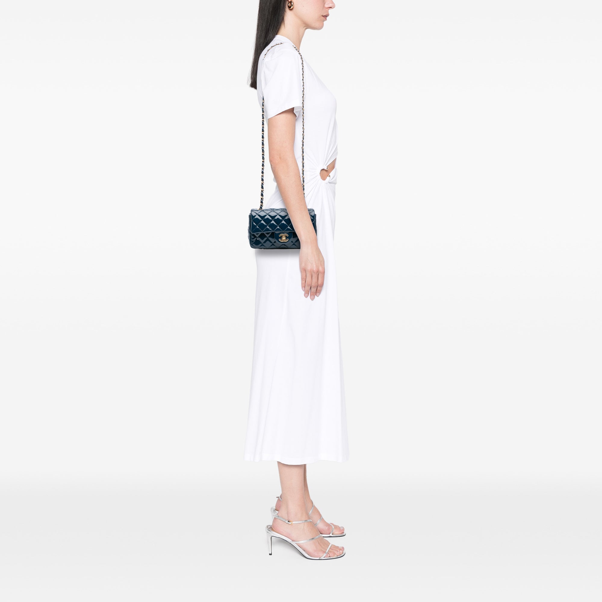 Chanel Mini Rectangular Classic Patent Single Flap - image 8