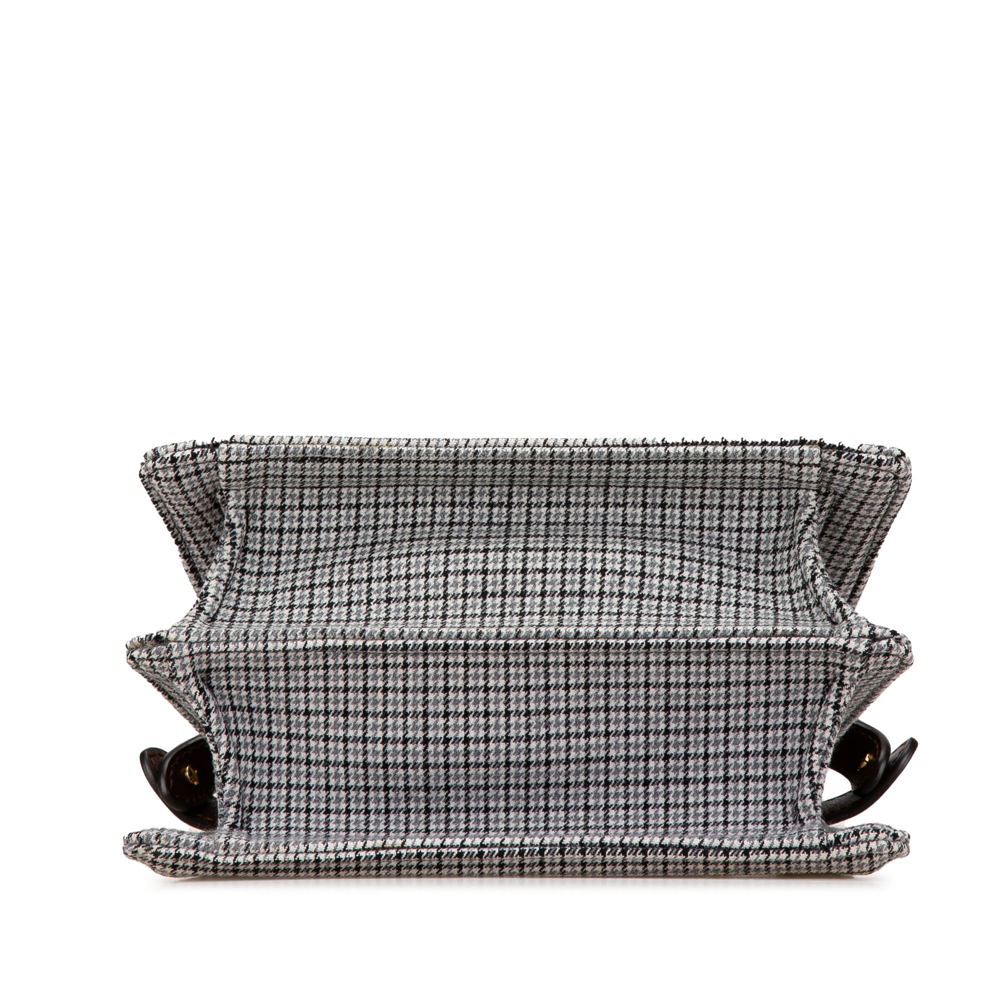 Fendi Small Wool Peekaboo ISeeU Houndstooth Satchel - image 3