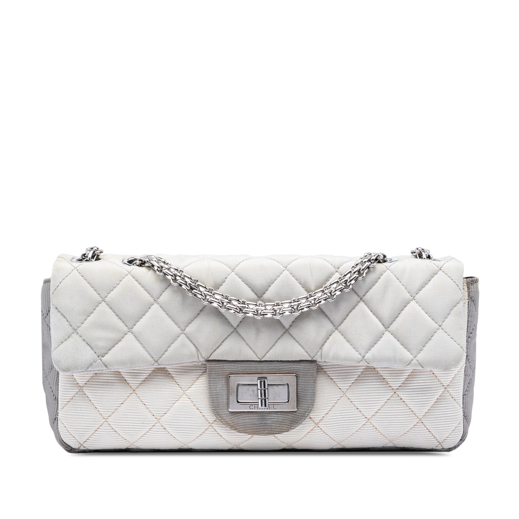 Chanel Small Tricolor Quilted Jersey Reissue 2.55 East West Flap - image 1