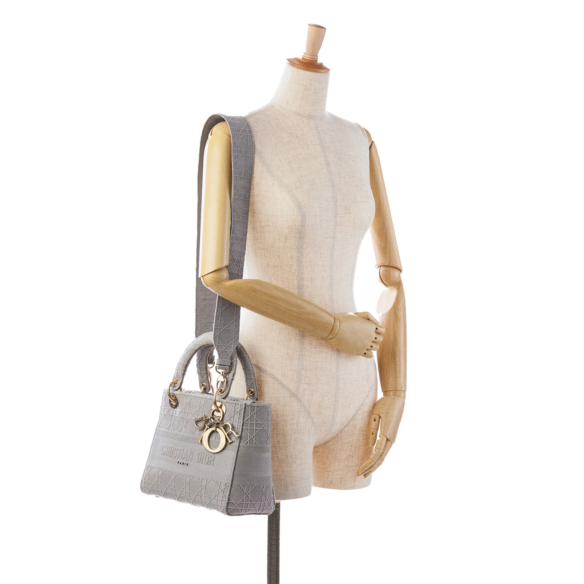 Dior Medium Embroidered Canvas Cannage Lady D Lite - image 12