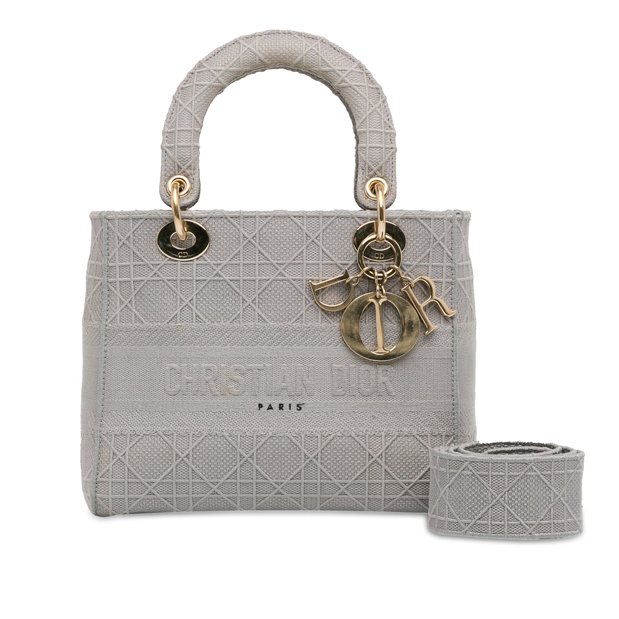 Dior Medium Embroidered Canvas Cannage Lady D Lite - image 13