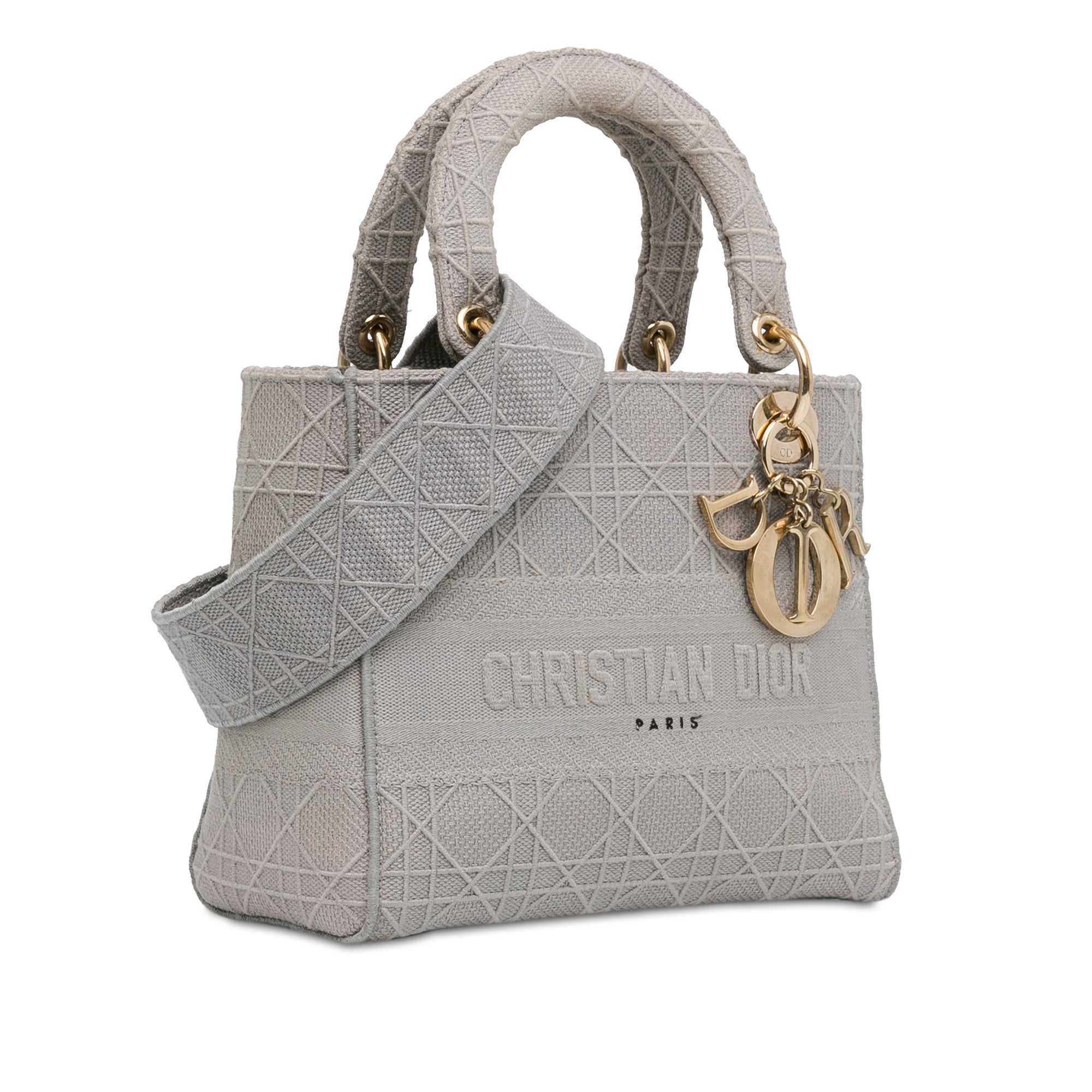 Dior Medium Embroidered Canvas Cannage Lady D Lite - image 2