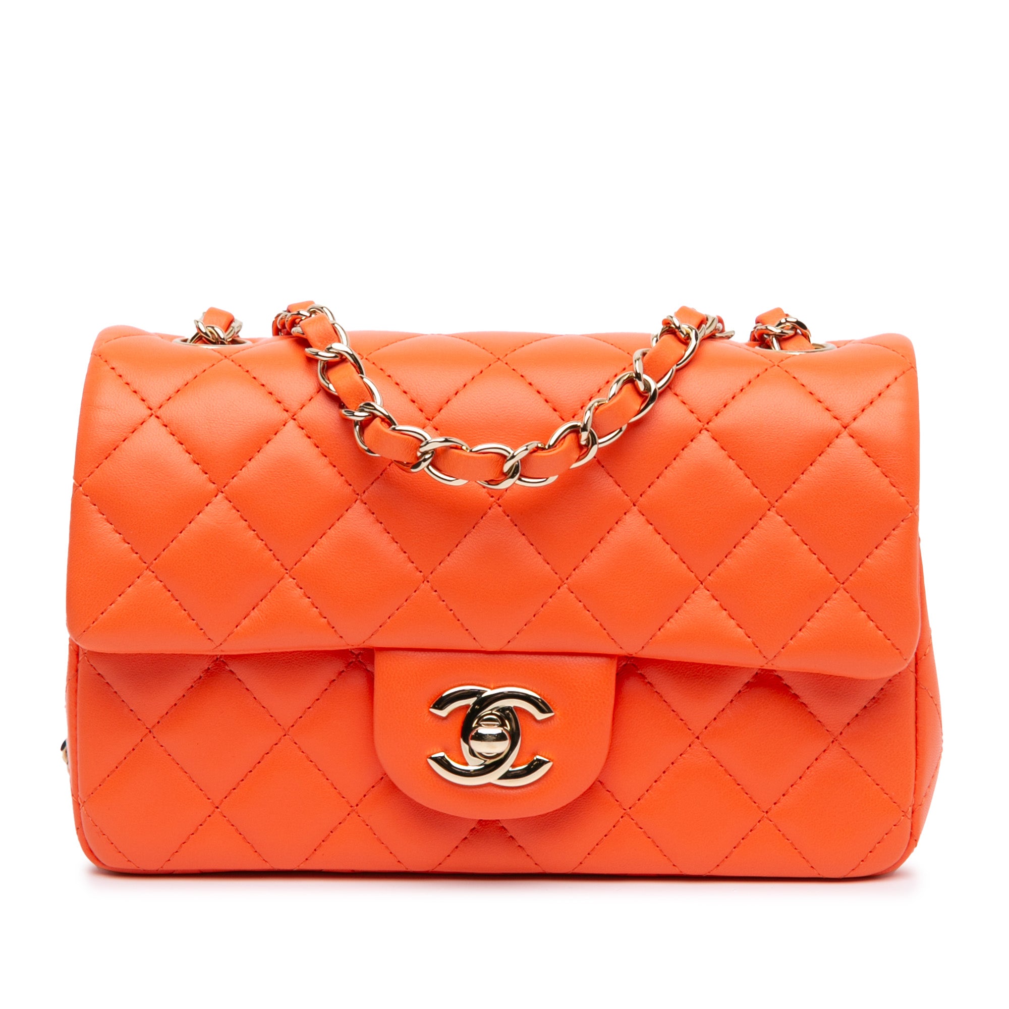 Chanel Mini Rectangular Classic Lambskin Single Flap - image 1