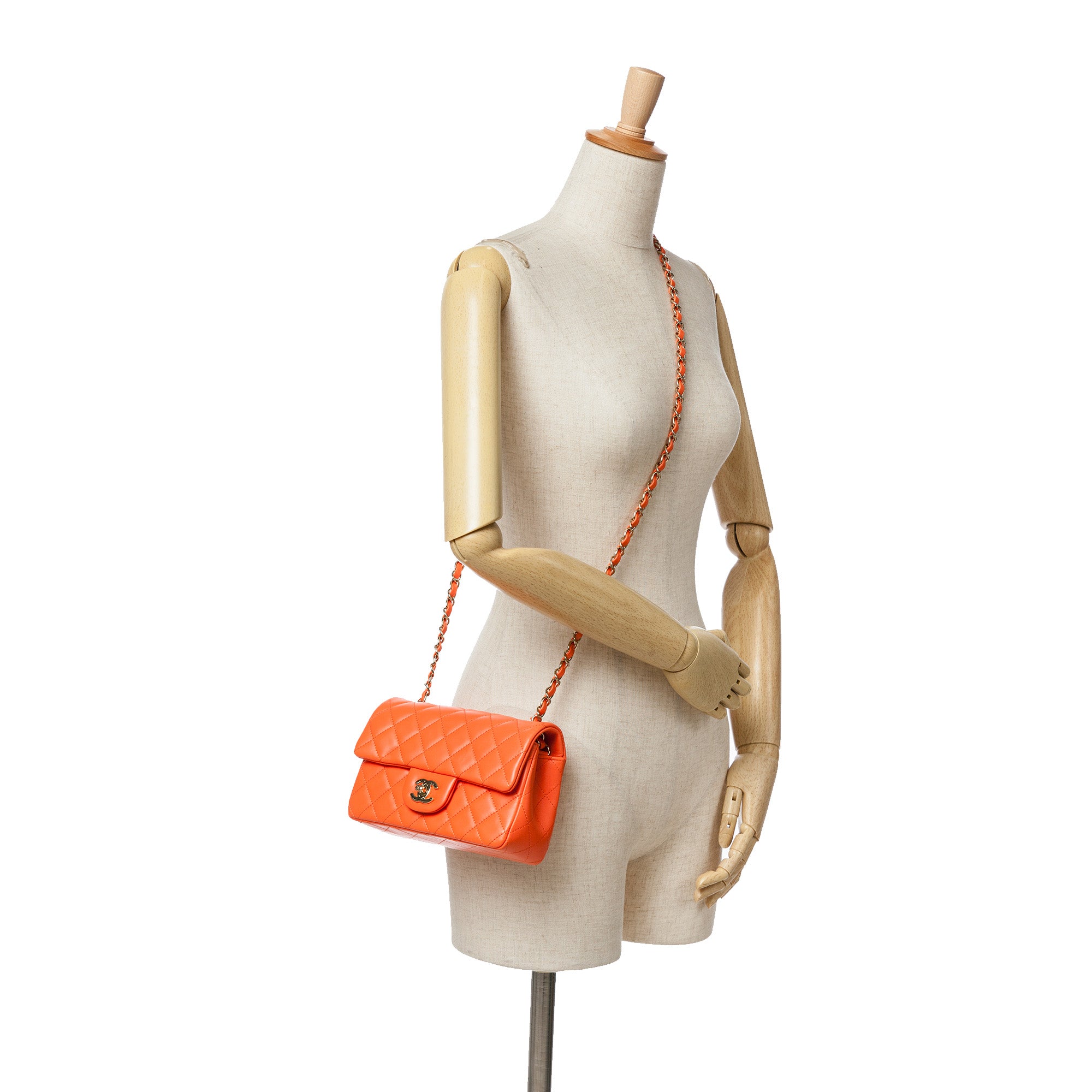 Chanel Mini Rectangular Classic Lambskin Single Flap - image 8