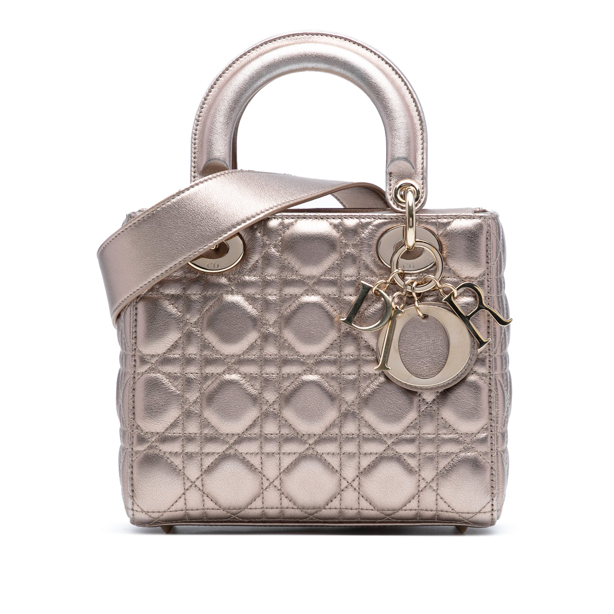 Dior Small Metallic Lambskin Cannage My ABCDior Lady Dior - image 1
