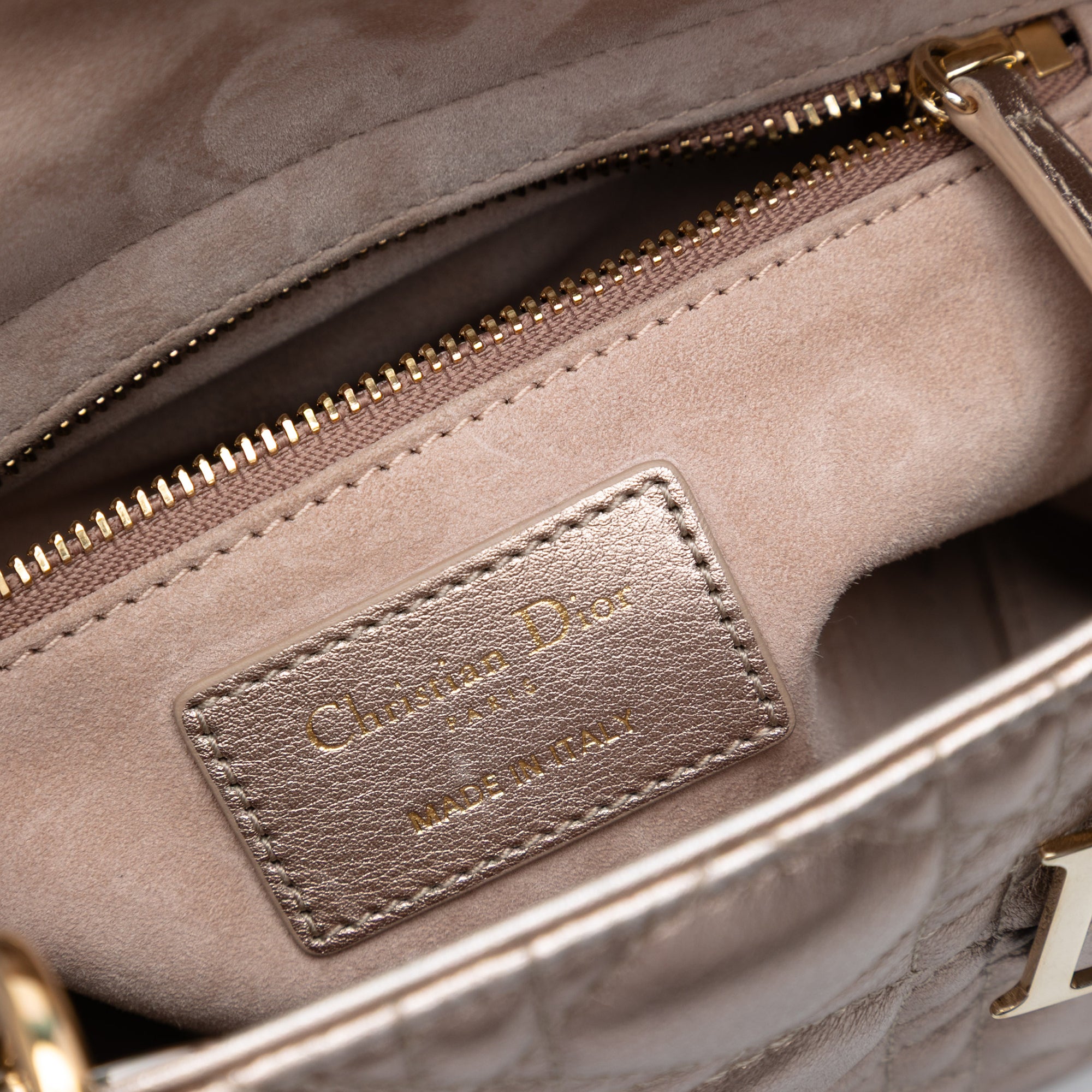 Dior Small Metallic Lambskin Cannage My ABCDior Lady Dior - image 5