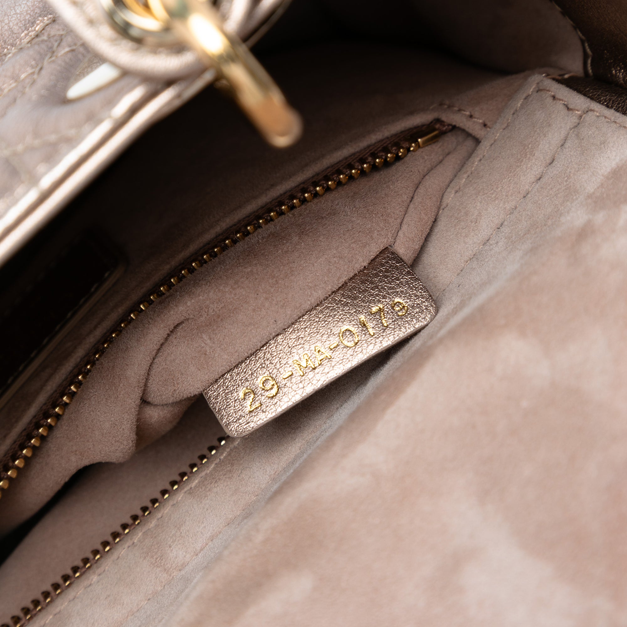 Dior Small Metallic Lambskin Cannage My ABCDior Lady Dior - image 6