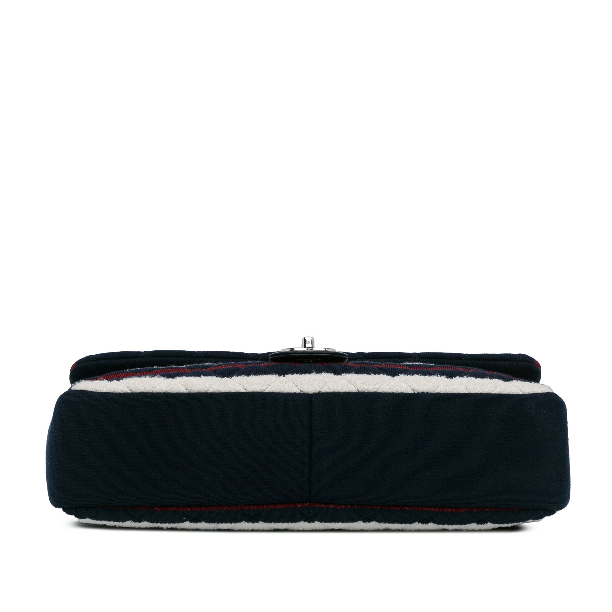 Chanel Maxi Multicolor Stripe Jersey Rope Flap - image 4