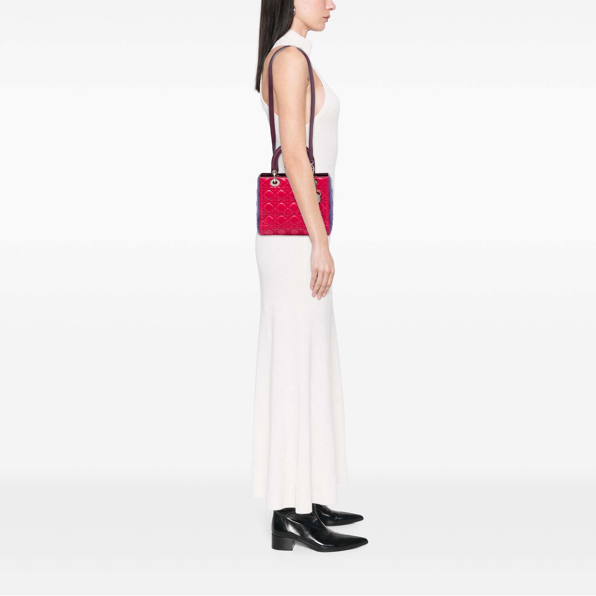 Dior Medium Tricolor Lambskin Cannage Lady Dior - image 5