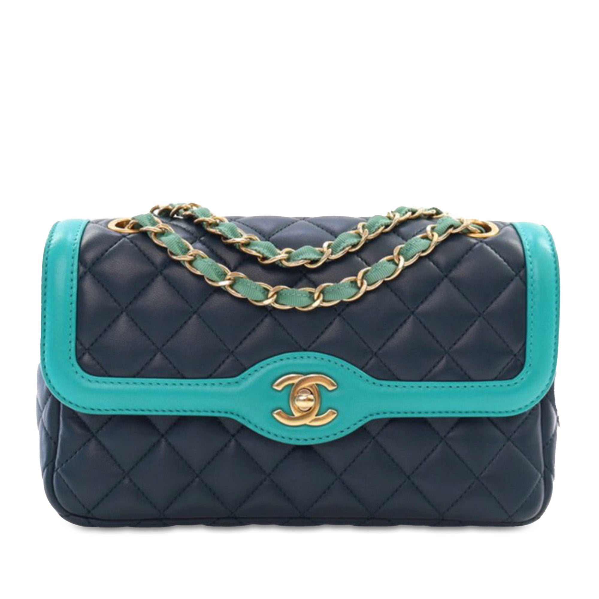 Chanel Medium Quilted Lambskin Two-Tone Day Flap - image 1