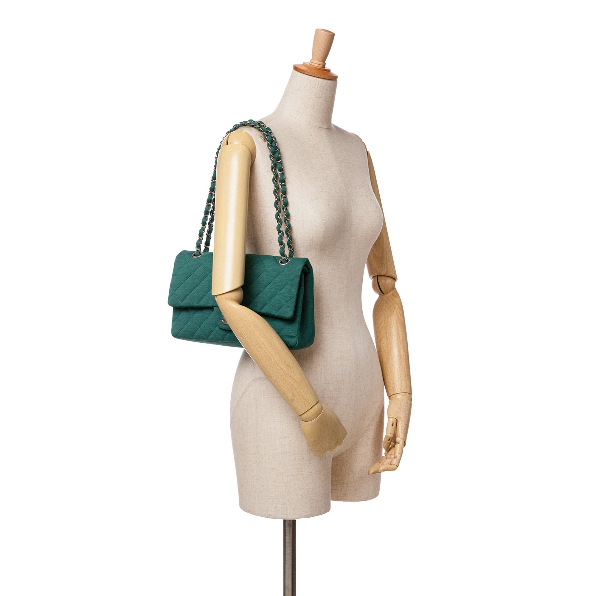 Chanel Medium Classic Jersey Double Flap - image 11