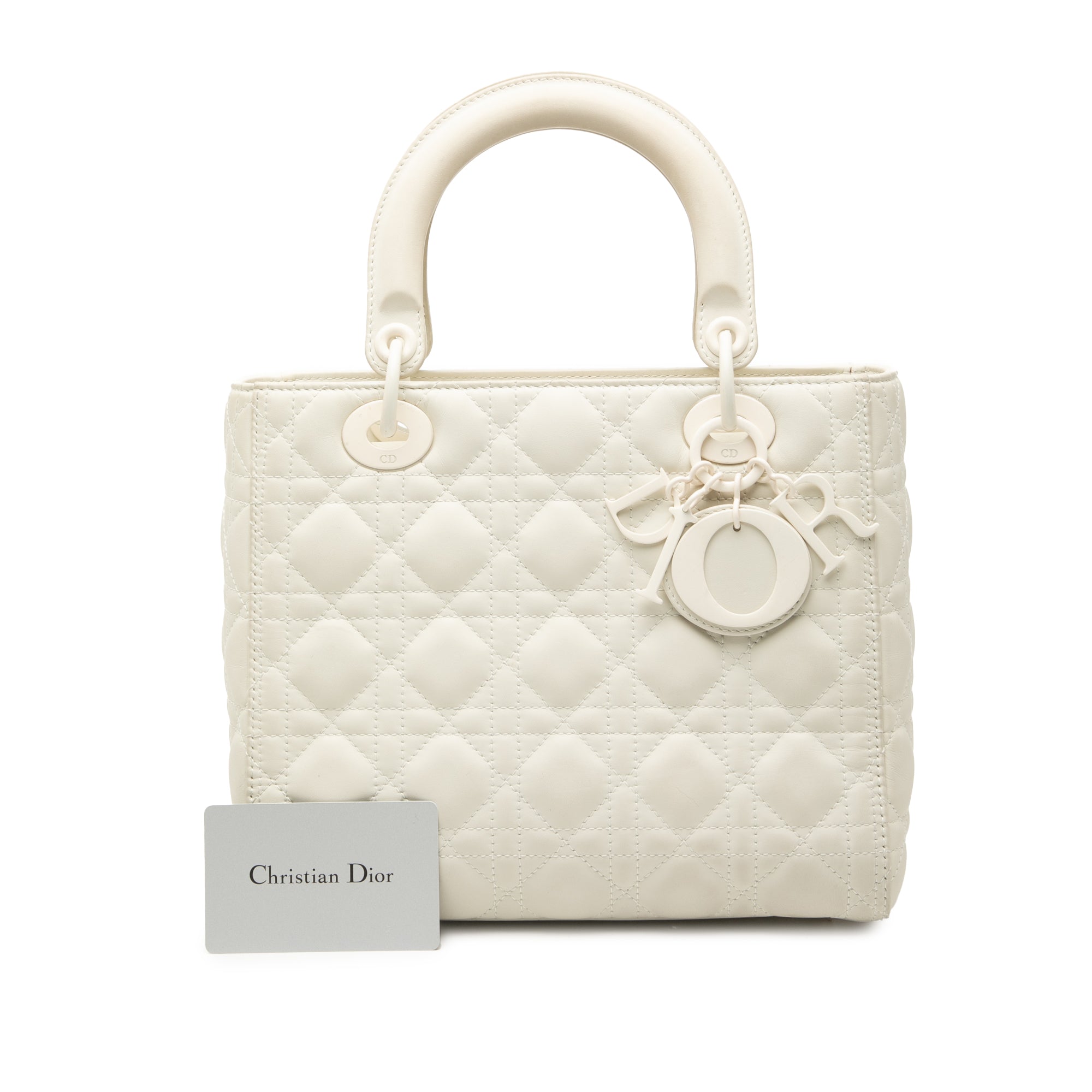 Dior Medium Lambskin Cannage Lady Dior - image 8