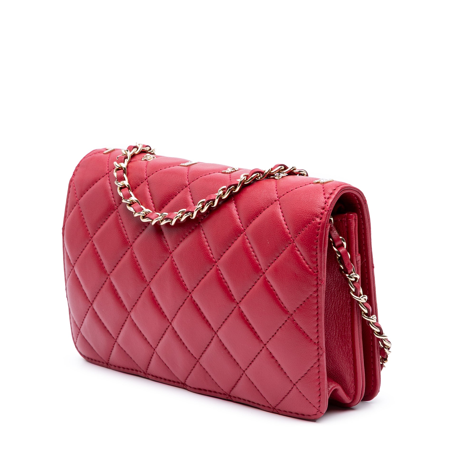 Chanel CC Quilted Lambskin Lucky Charms Wallet On Chain - image 2