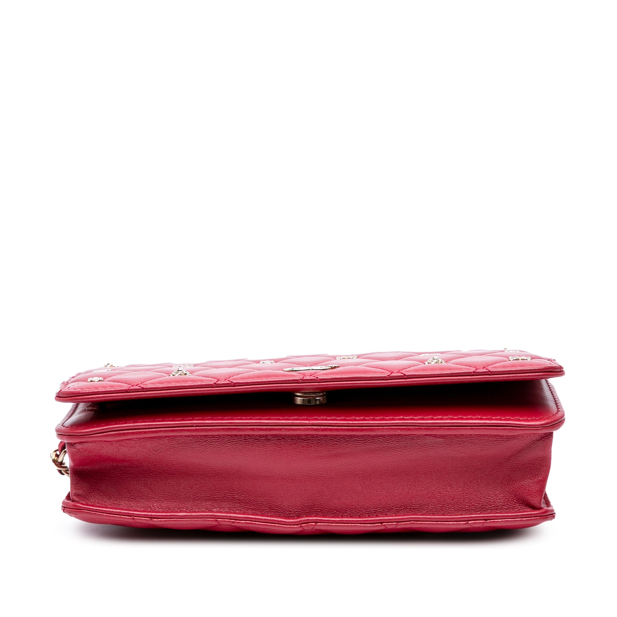 Chanel CC Quilted Lambskin Lucky Charms Wallet On Chain - image 3