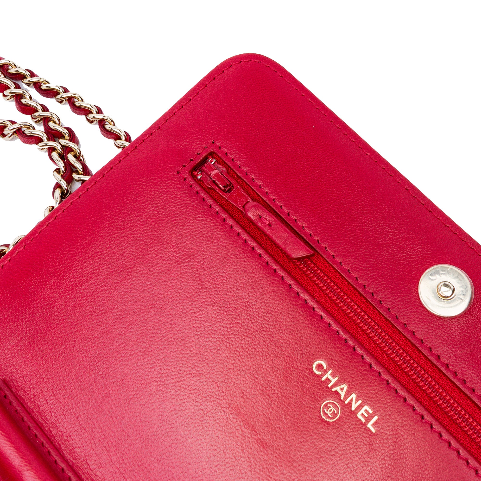 Chanel CC Quilted Lambskin Lucky Charms Wallet On Chain - image 6