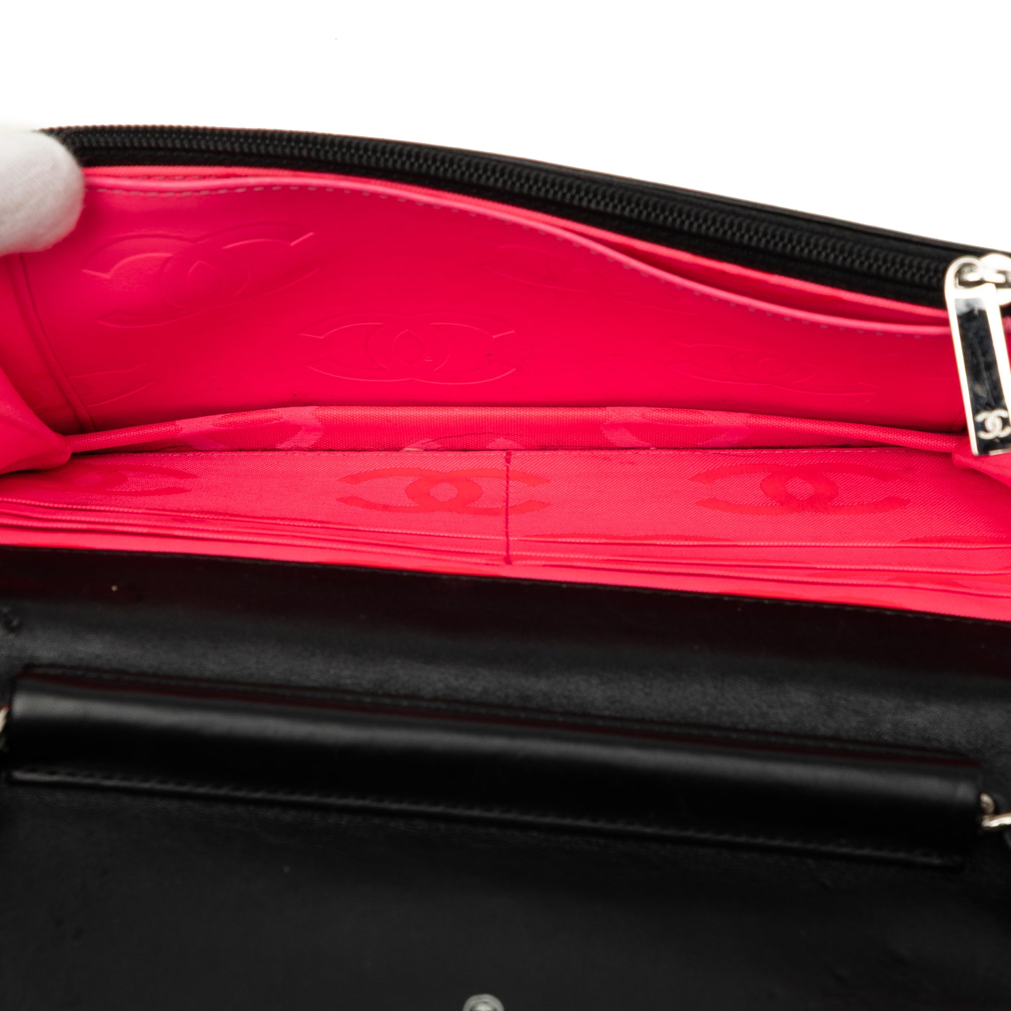 Chanel Quilted Lambskin Cambon Ligne Wallet On Chain - image 4