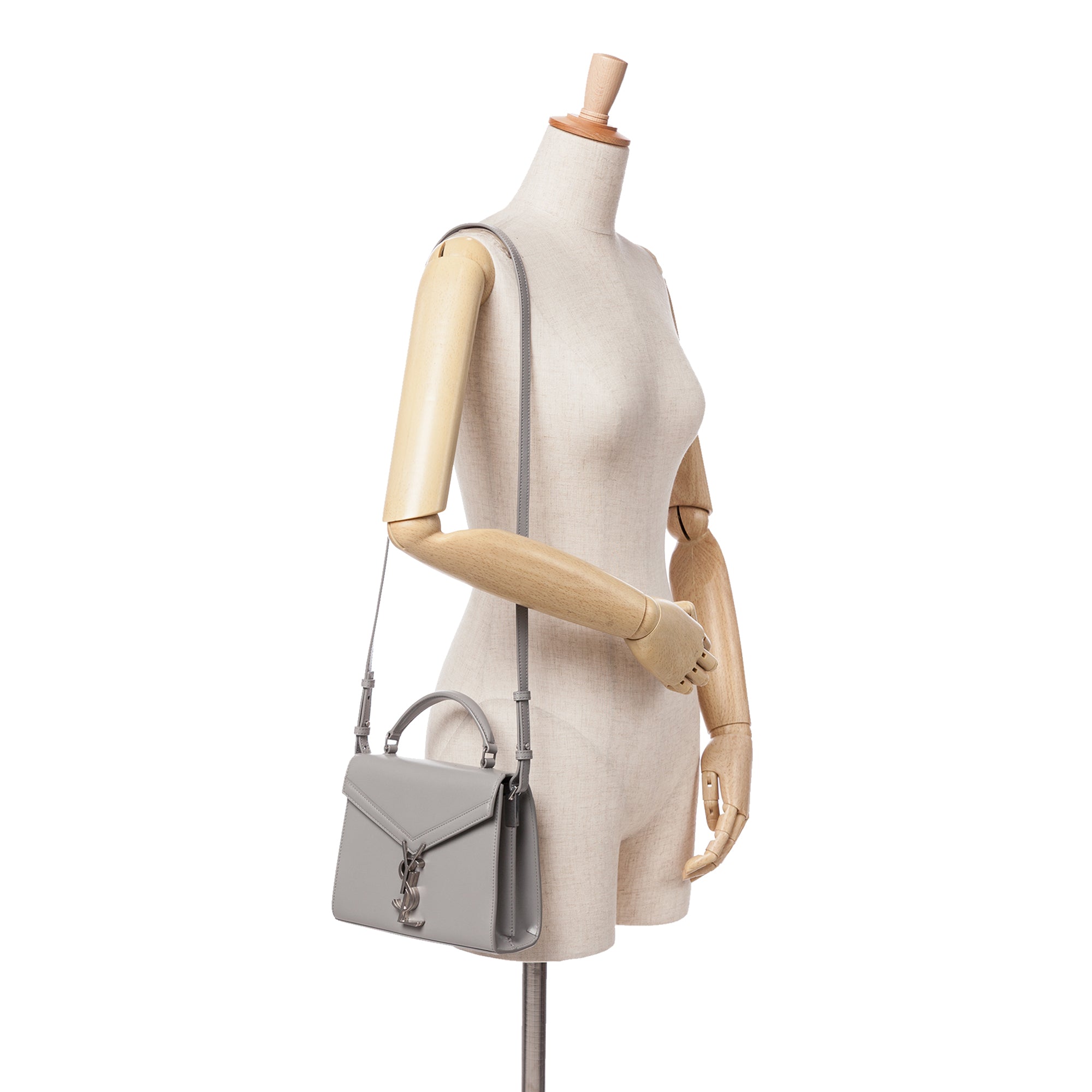 Saint Laurent Mini Leather Cassandra Top Handle Bag - image 14