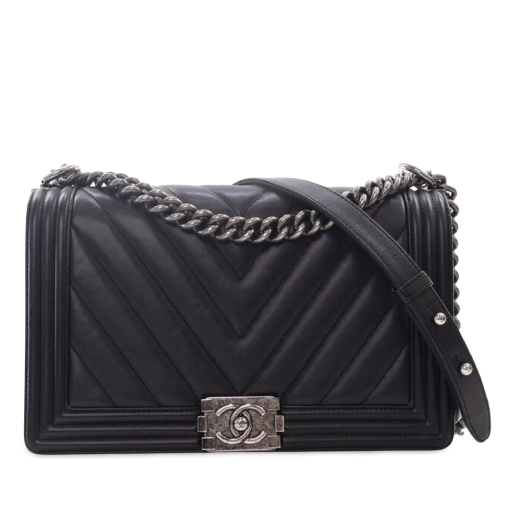 Chanel Medium Chevron Lambskin Boy Flap - image 1