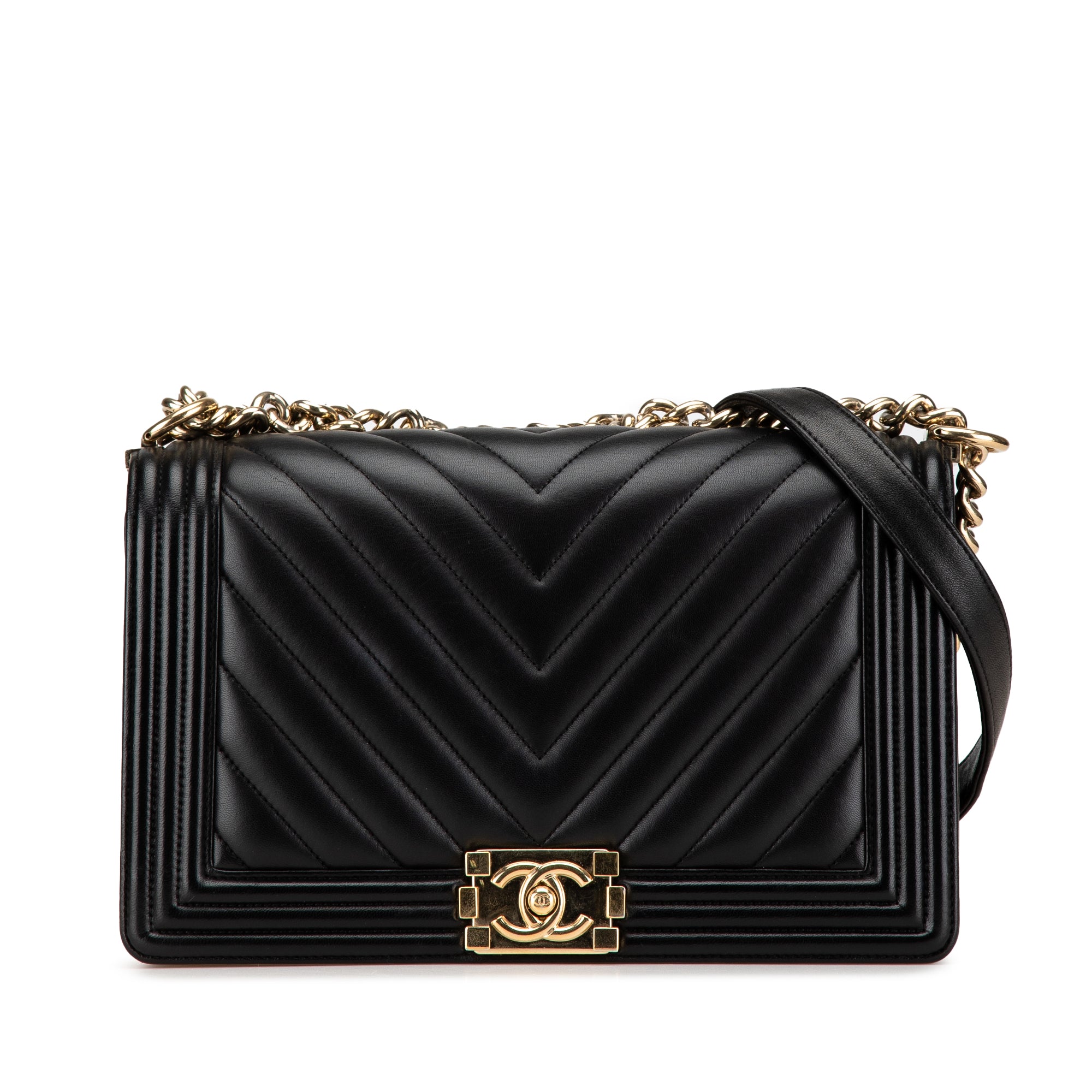 Chanel Medium Chevron Lambskin Boy Flap - image 1