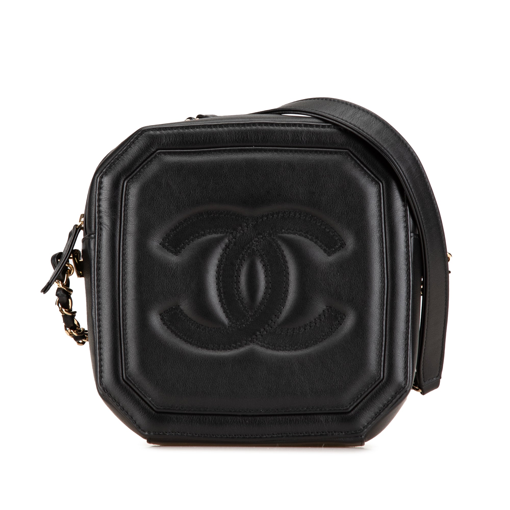 Chanel CC Quilted Lambskin Octagon Camera Case - image 1