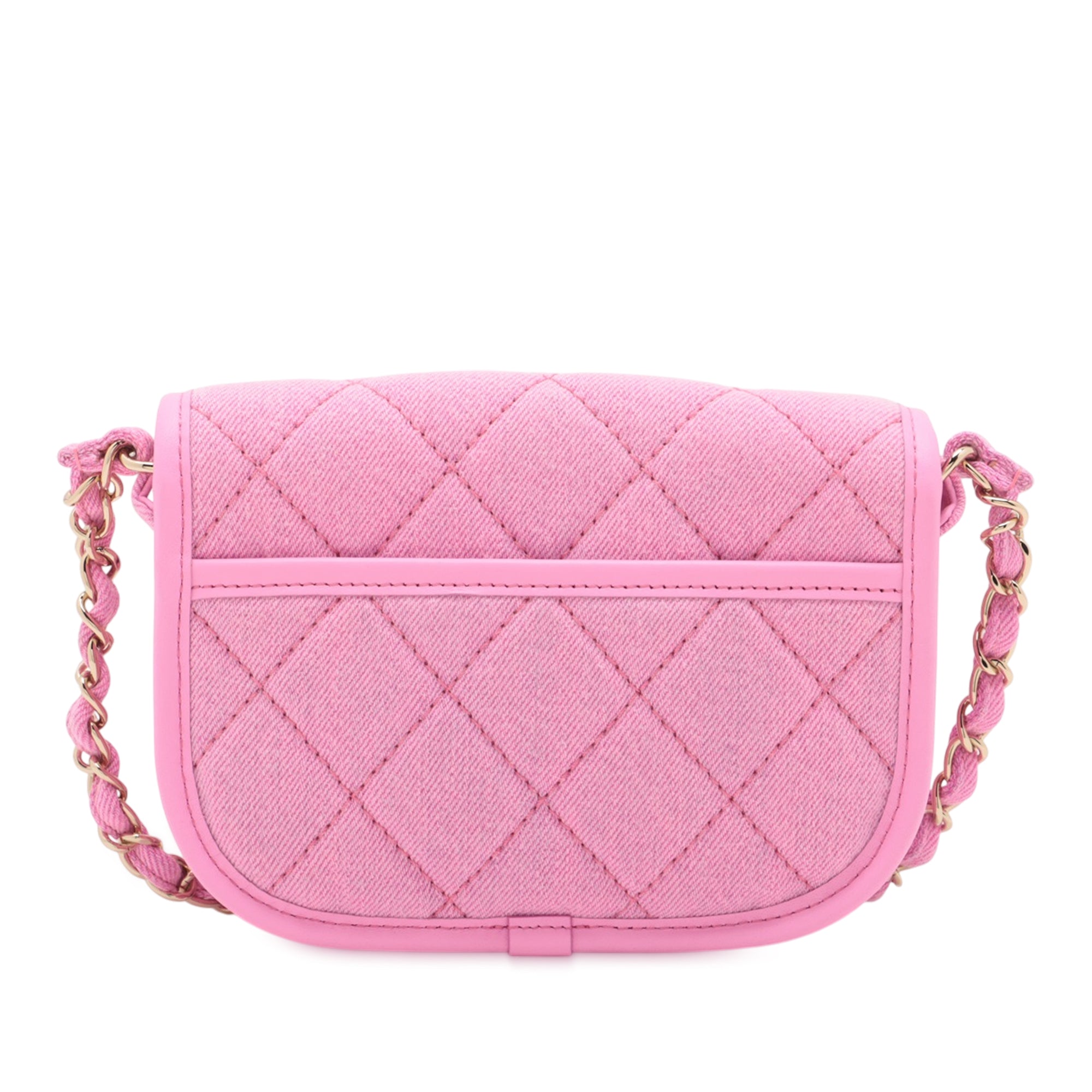 Chanel Mini CC Quilted Denim Messenger Flap - image 2