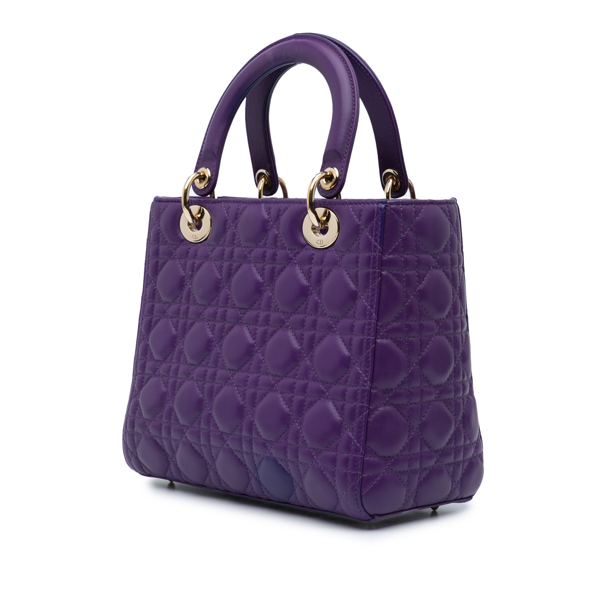 Dior Medium Lambskin Cannage Lady Dior - image 2