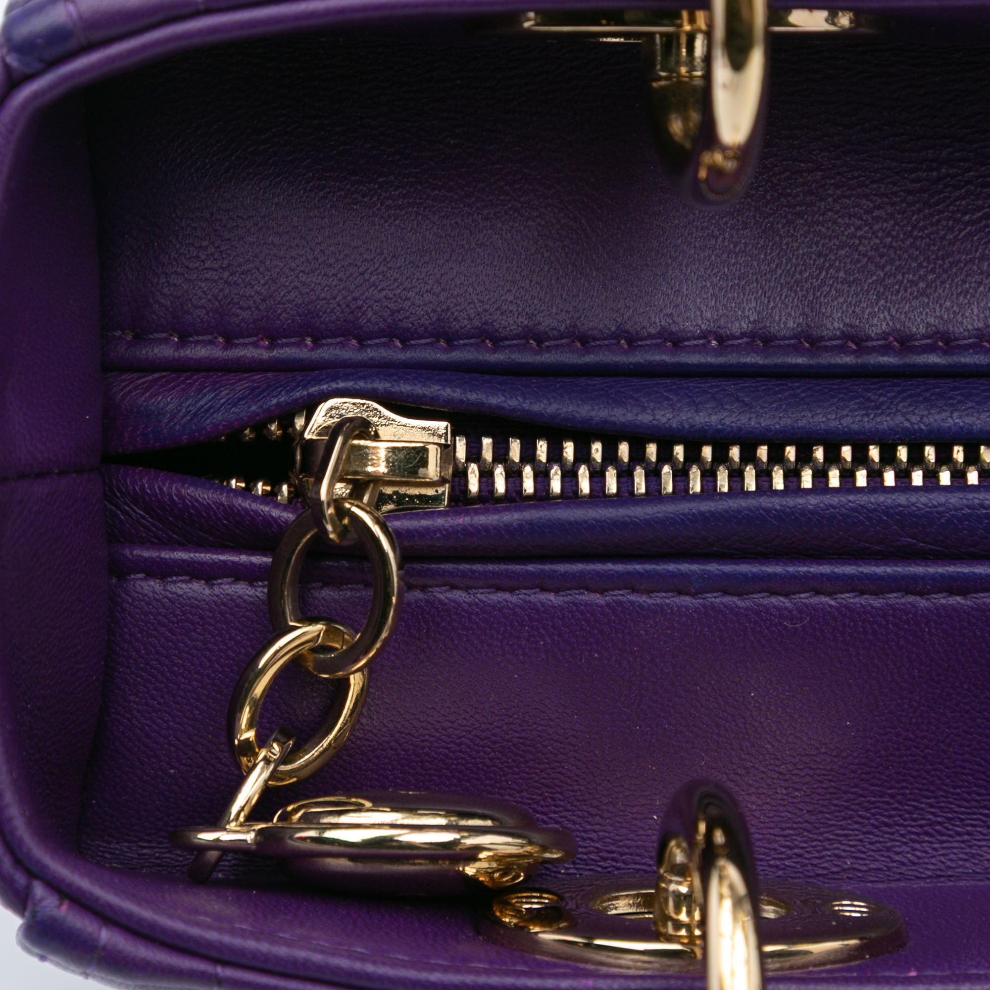 Dior Medium Lambskin Cannage Lady Dior - image 7