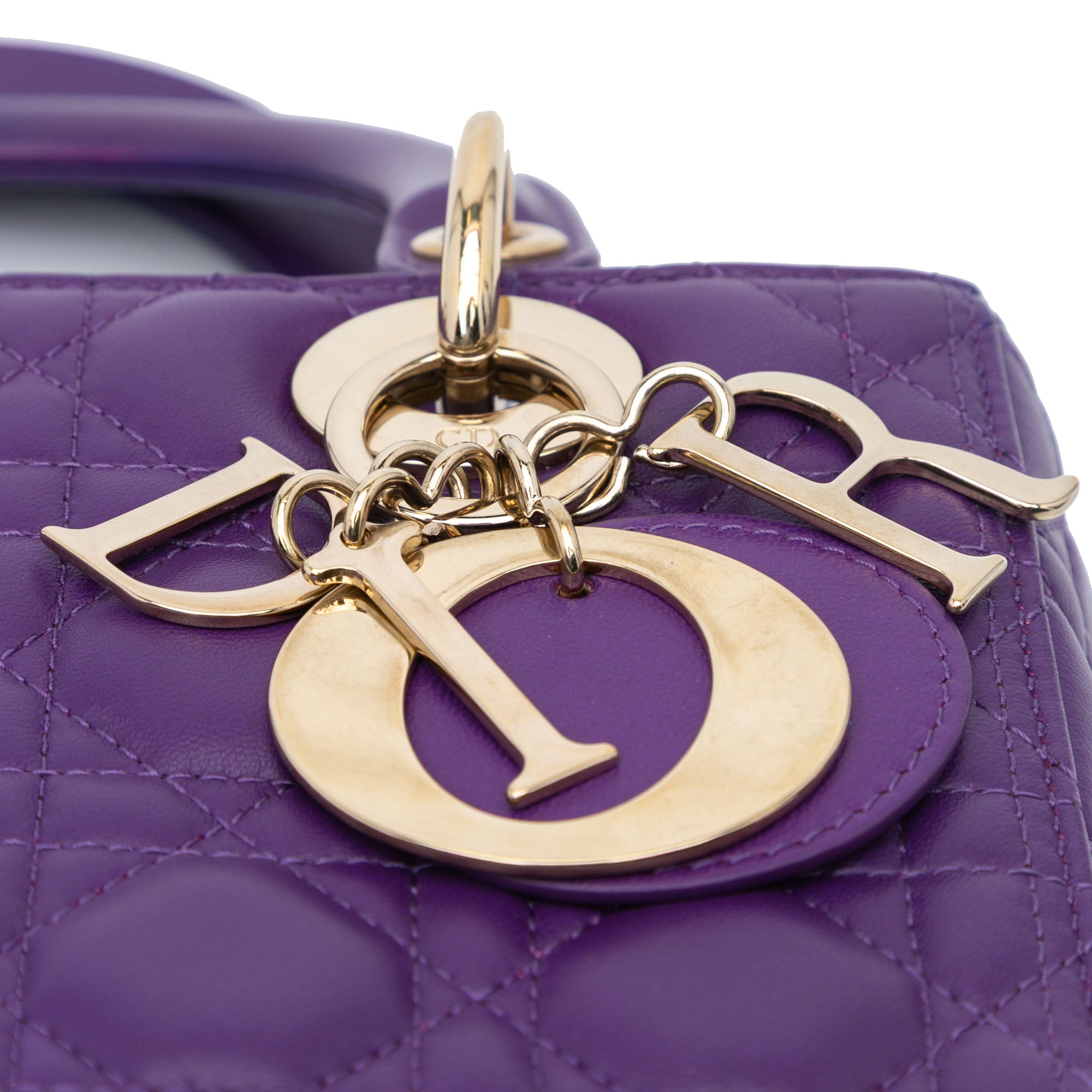 Dior Medium Lambskin Cannage Lady Dior - image 8