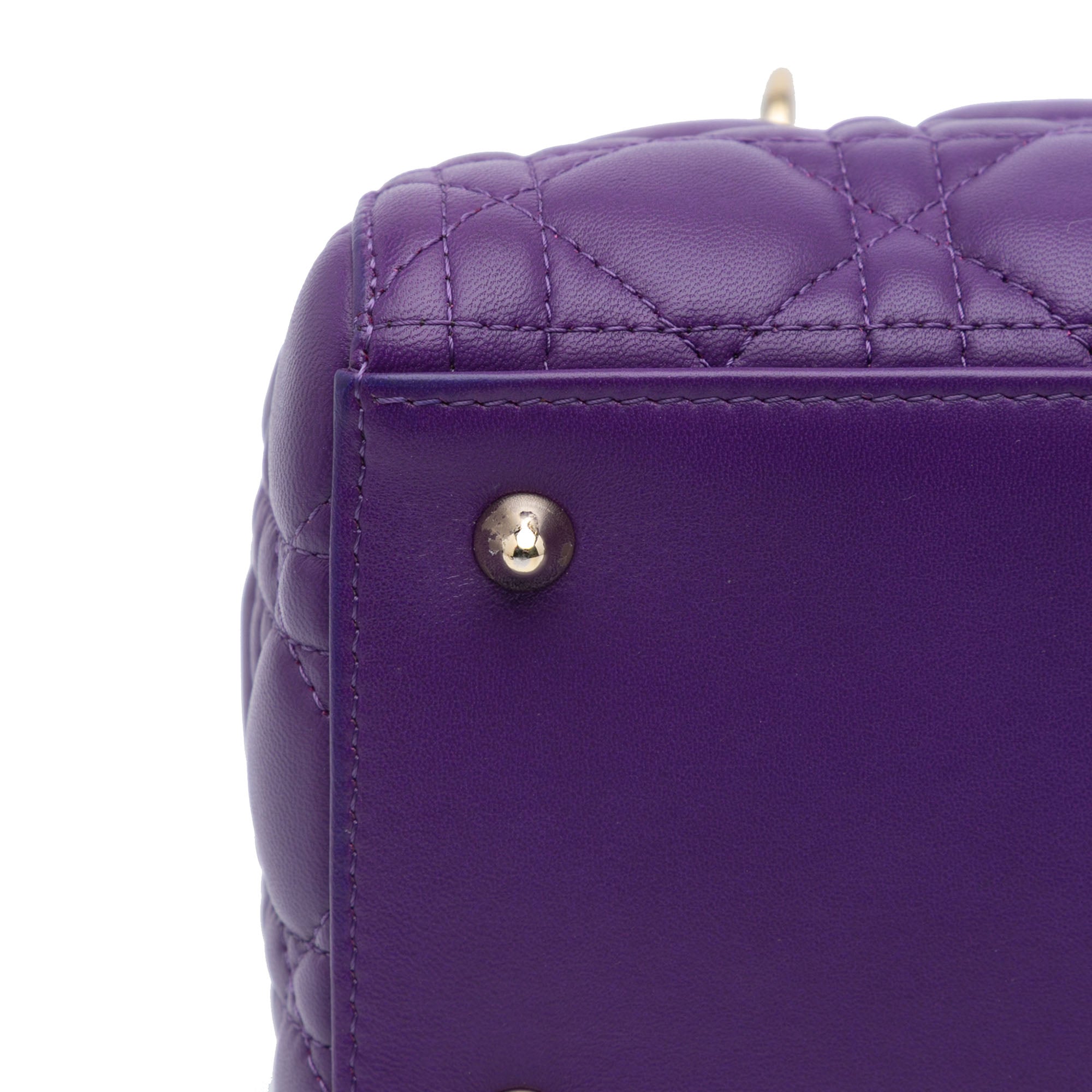 Dior Medium Lambskin Cannage Lady Dior - image 9