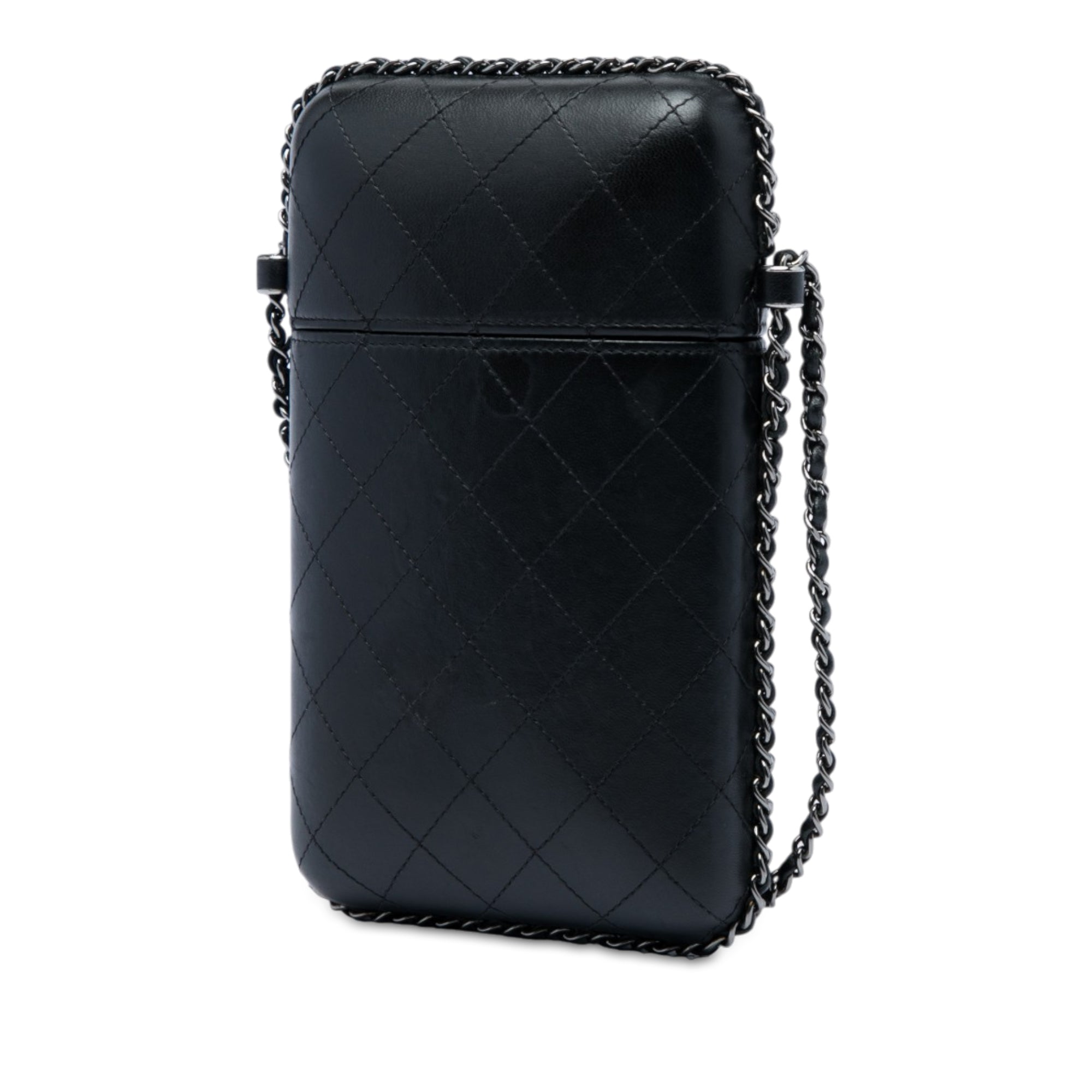 Chanel CC Quilted Lambskin Chain Around Phone Holder - image 2