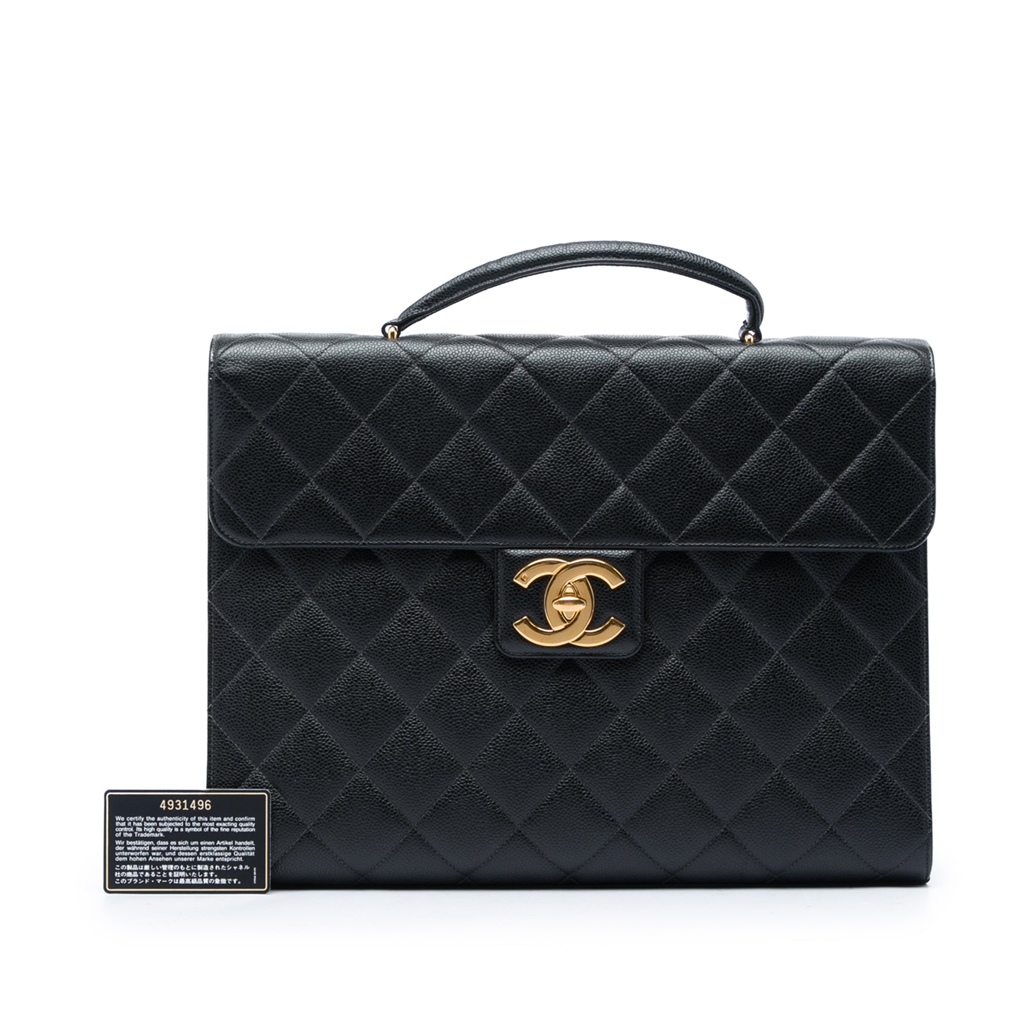 Chanel CC Quilted Caviar Briefcase - image 7