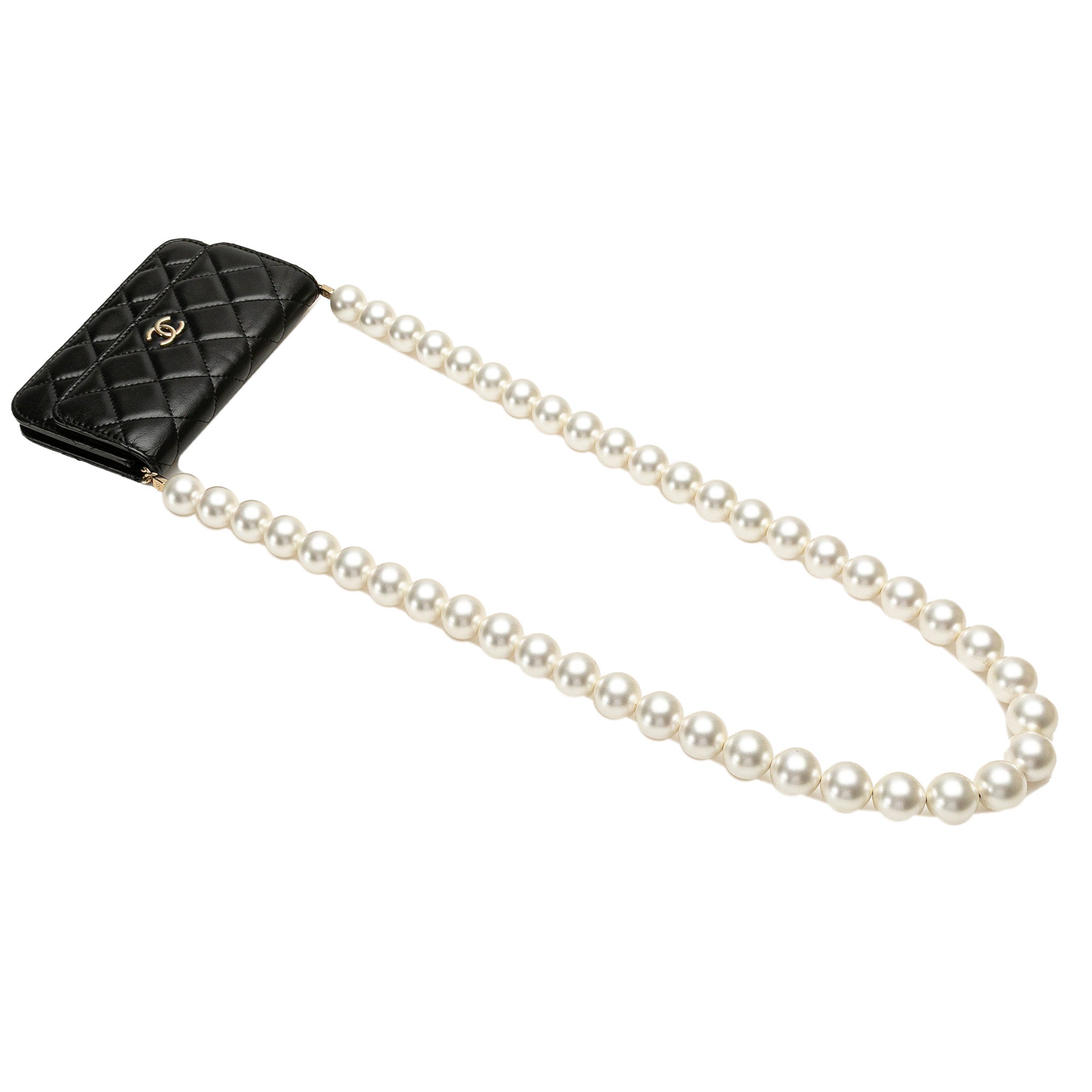 Chanel Quilted Calfskin Maxi Pearls Clutch With Chain - image 13