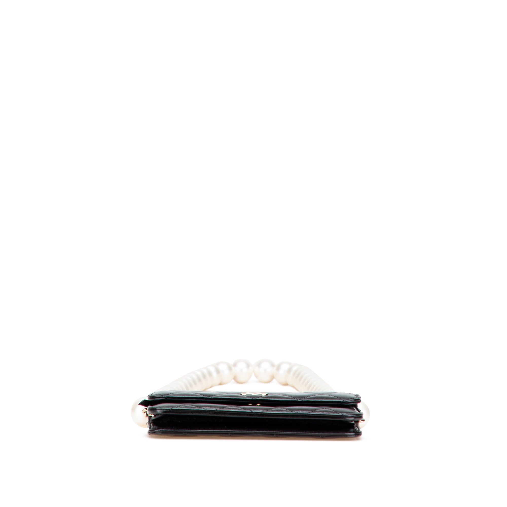 Chanel Quilted Calfskin Maxi Pearls Clutch With Chain - image 3