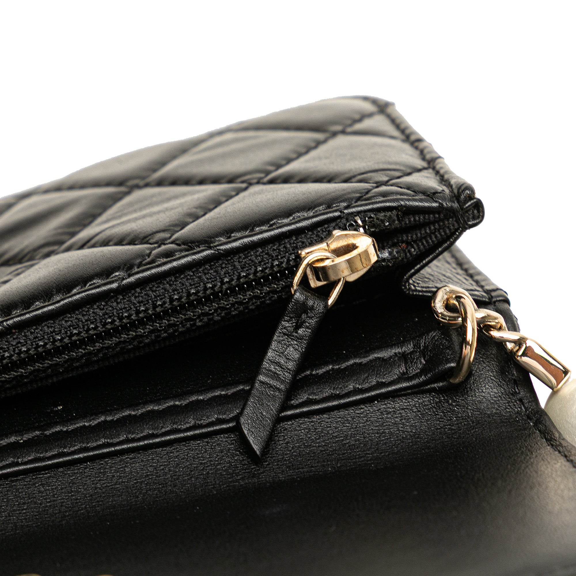 Chanel Quilted Calfskin Maxi Pearls Clutch With Chain - image 8