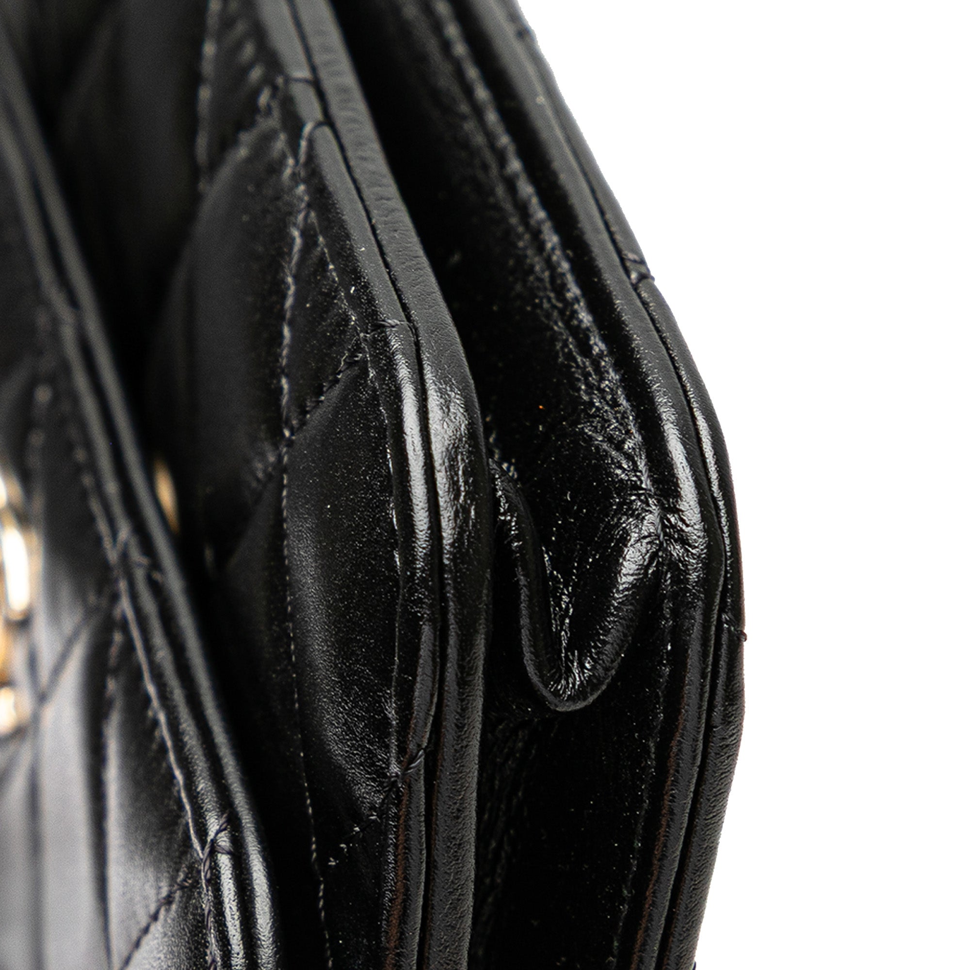 Chanel Quilted Calfskin Maxi Pearls Clutch With Chain - image 9