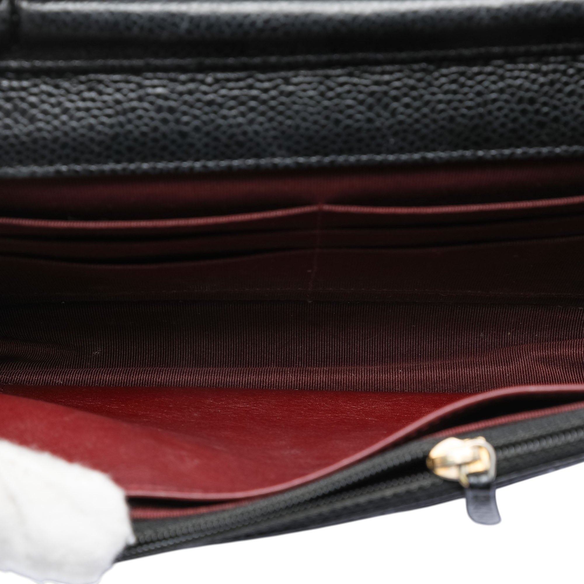 Chanel CC Quilted Caviar Wallet on Chain - image 4