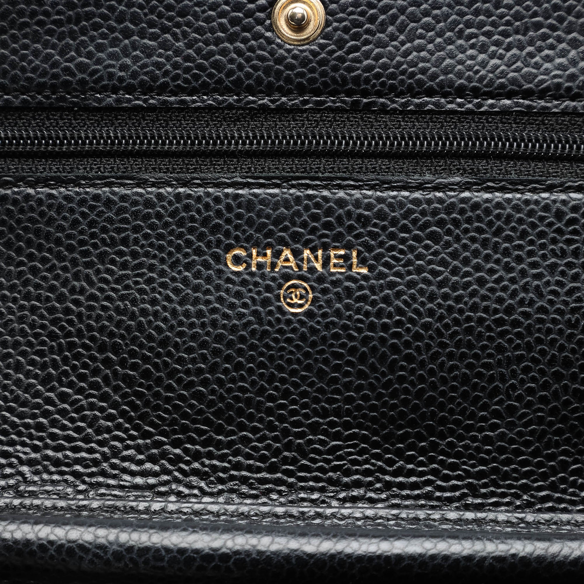 Chanel CC Quilted Caviar Wallet on Chain - image 5