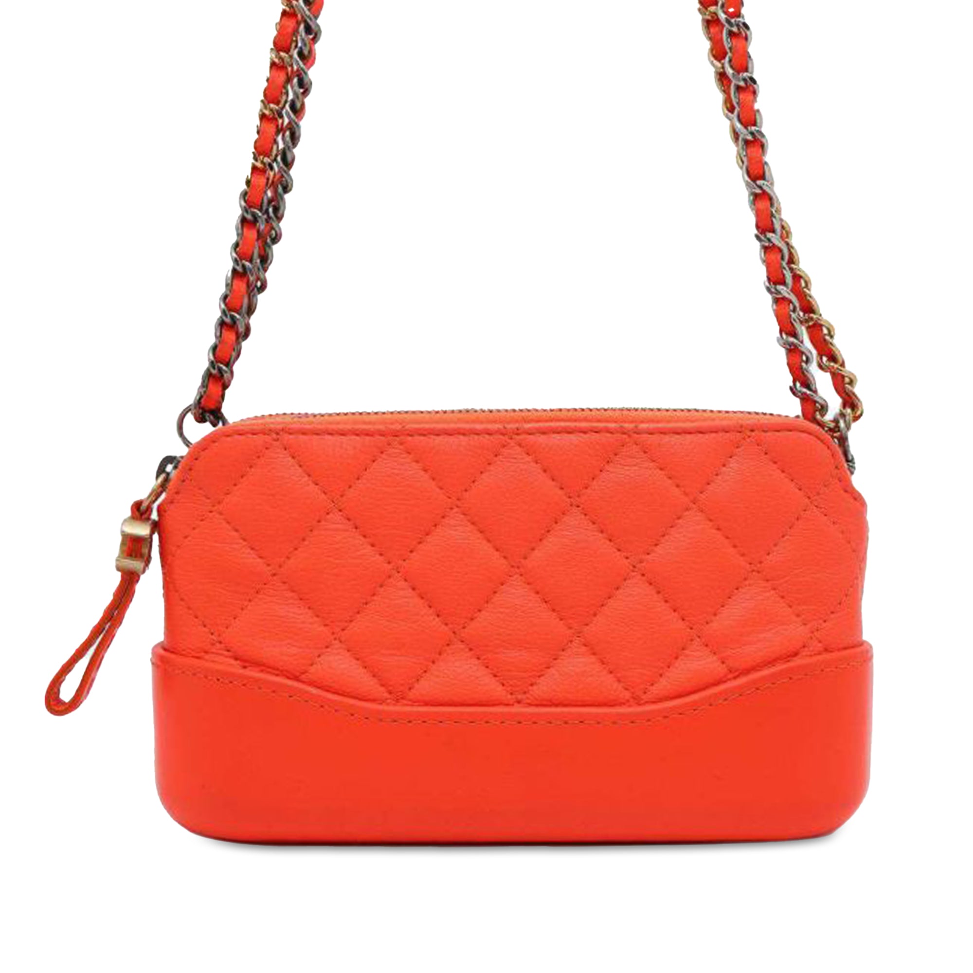 Chanel Quilted Calfskin Gabrielle Double Zip Clutch With Chain - image 1