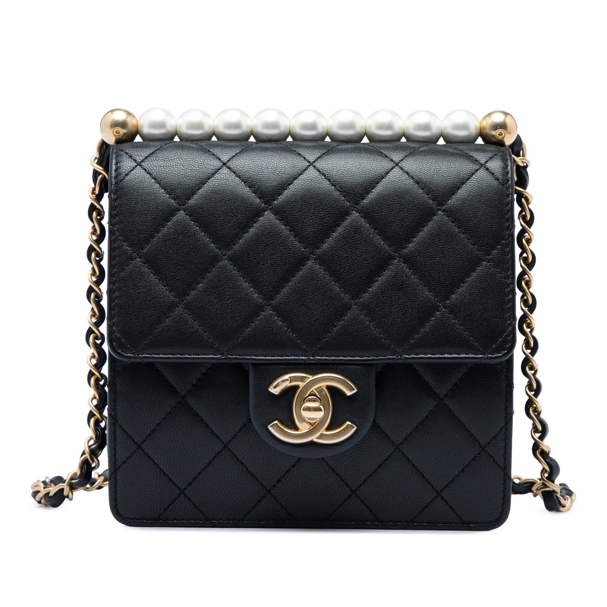 Chanel Small Quilted Goatskin Chic Pearls Flap - image 1