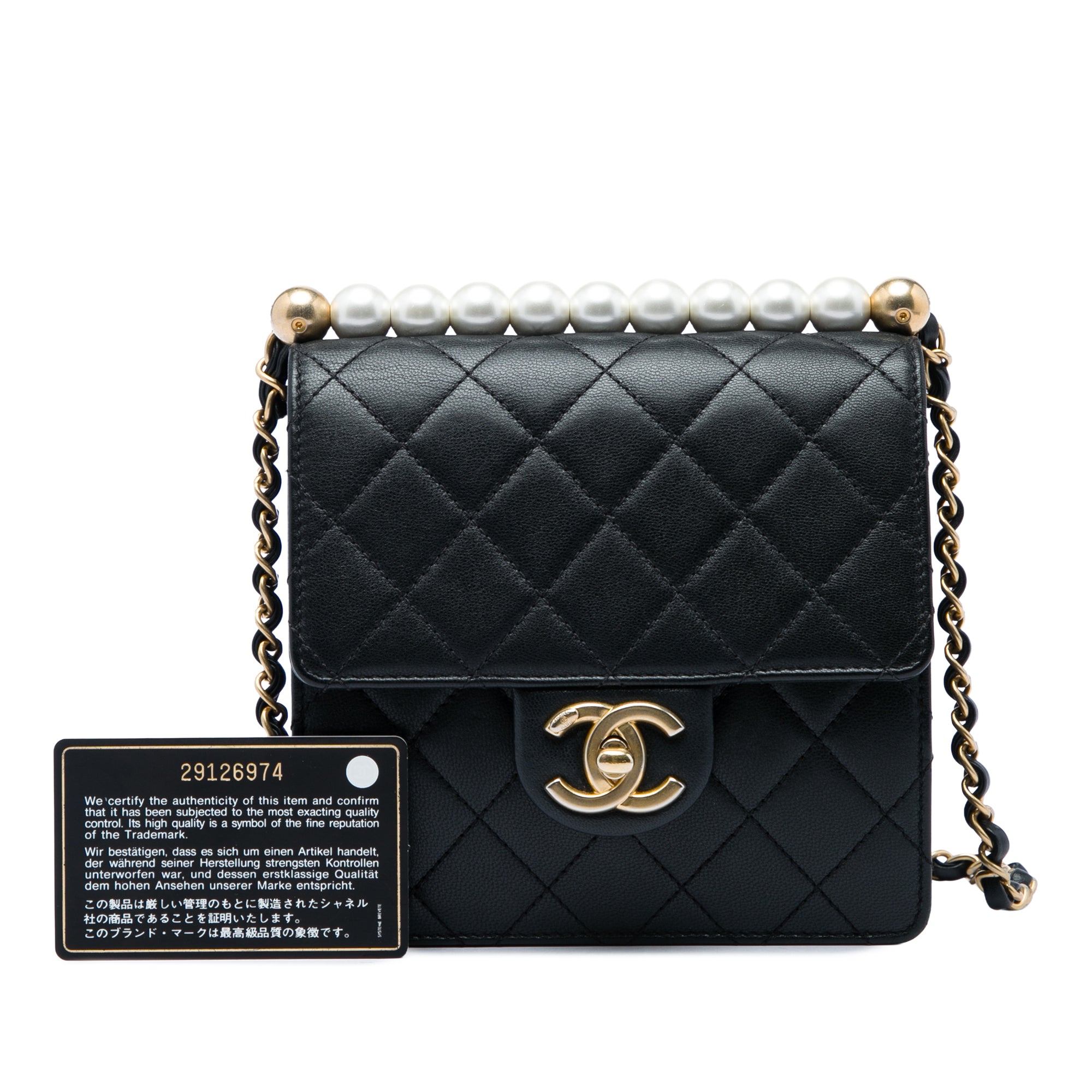 Chanel Small Quilted Goatskin Chic Pearls Flap - image 7