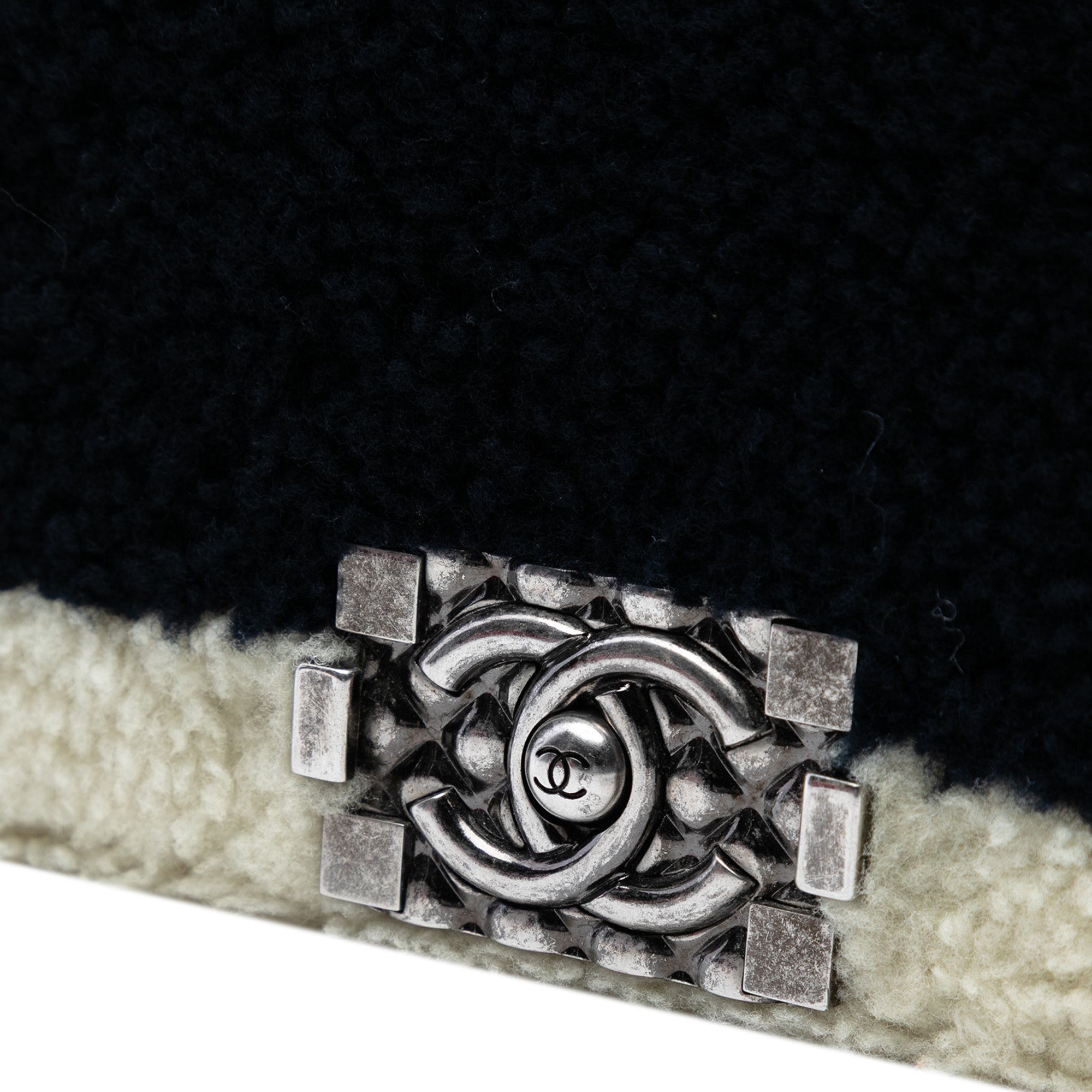 Chanel Medium Bicolor Shearling Boy Flap - image 6