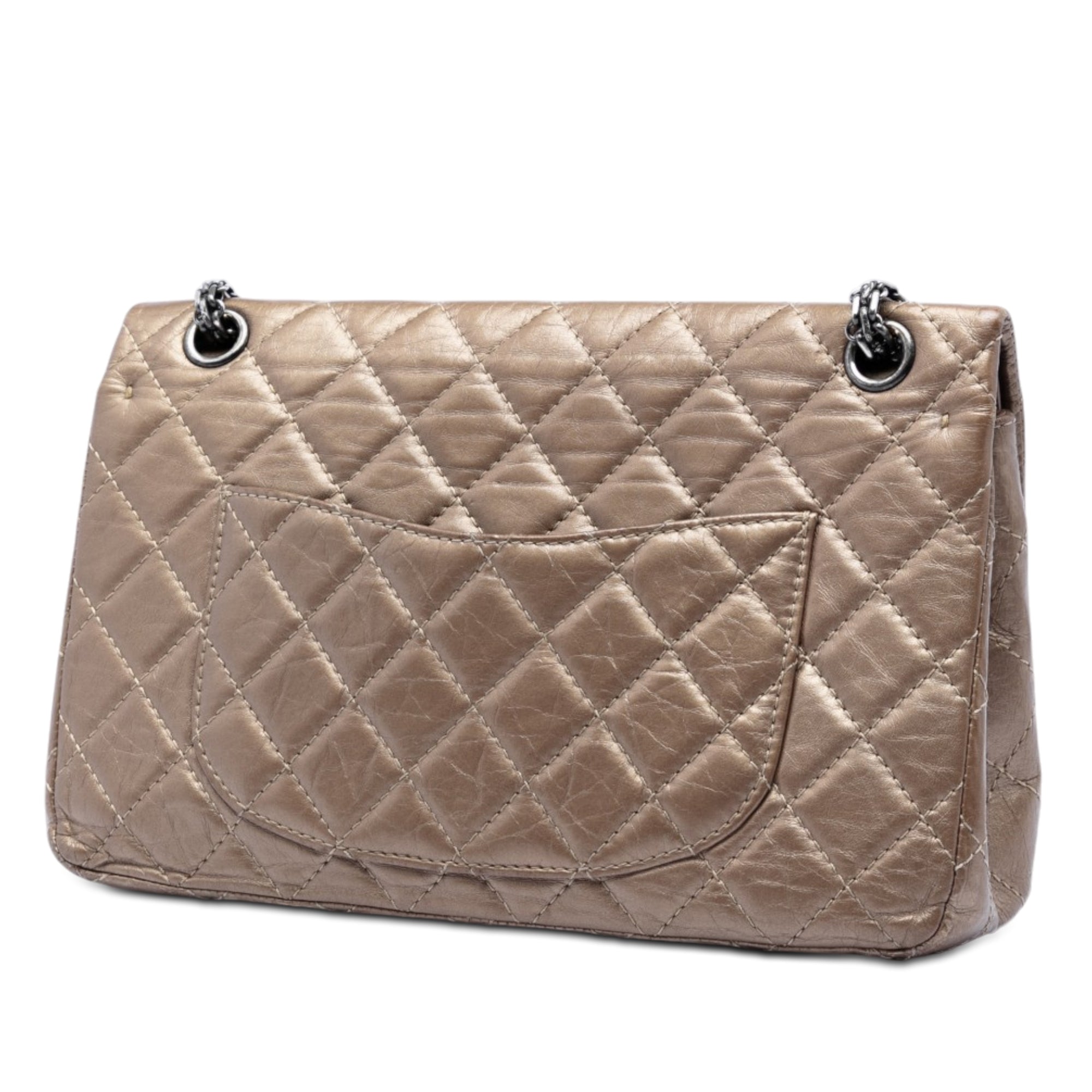 Chanel Quilted Metallic Aged Calfskin Reissue 2.55 Double Flap 226 - image 2
