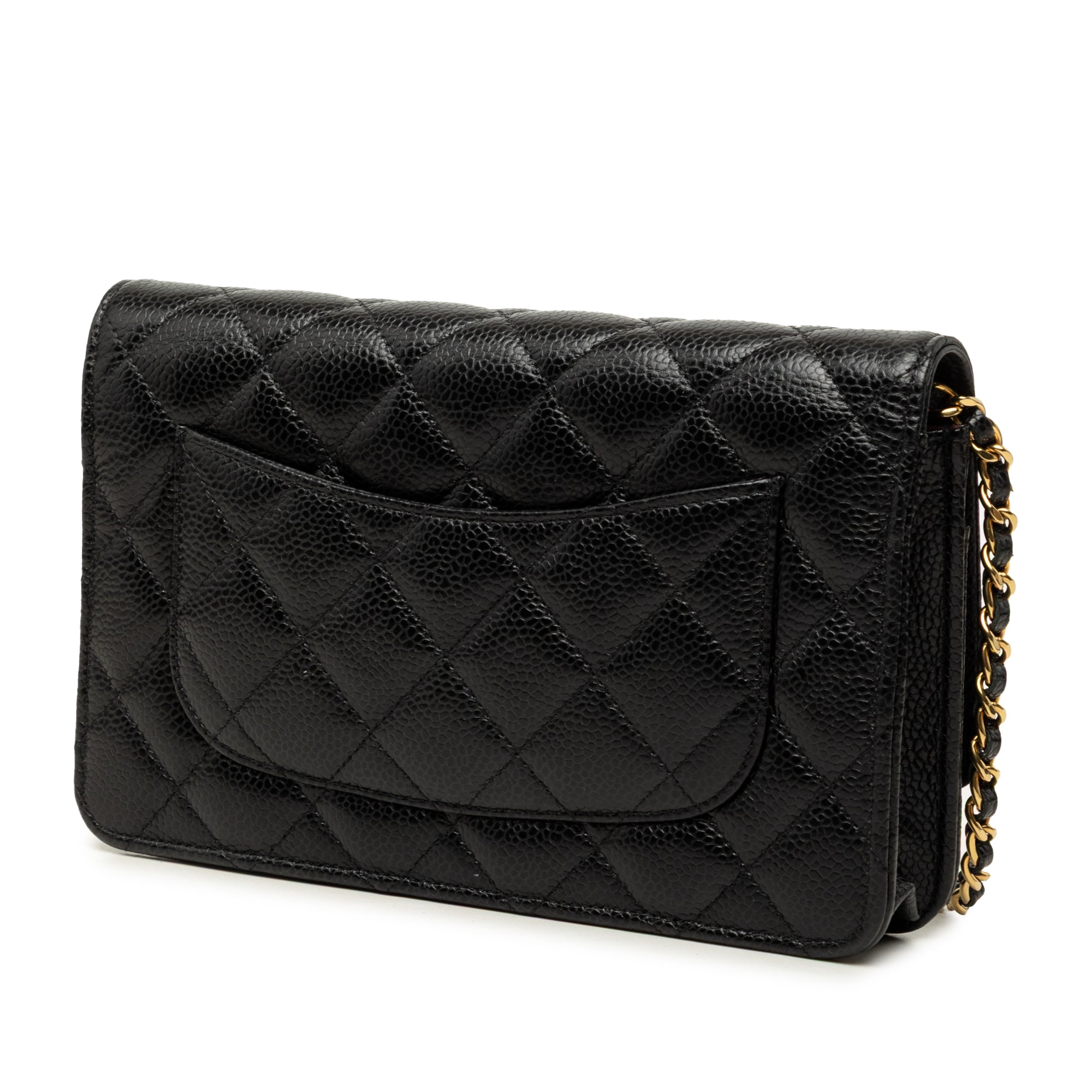Chanel CC Quilted Caviar Wallet on Chain - image 2