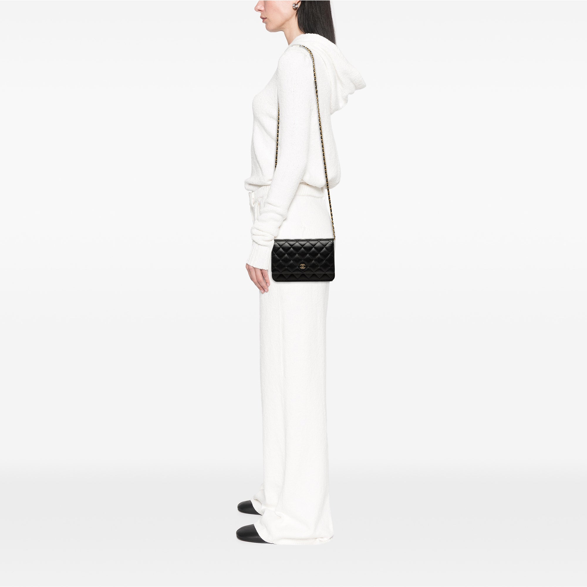 Chanel CC Quilted Caviar Wallet on Chain - image 6