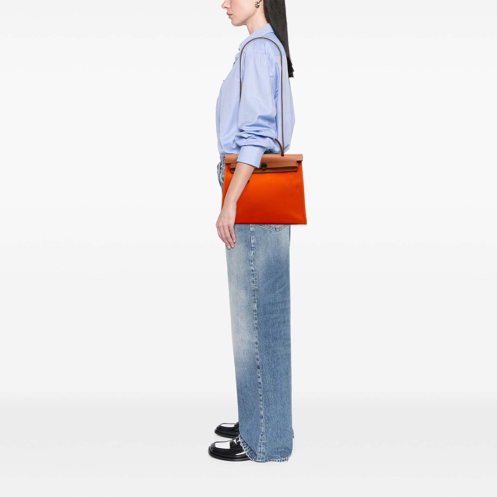 Hermès Toile Herbag Zip 31 - image 7