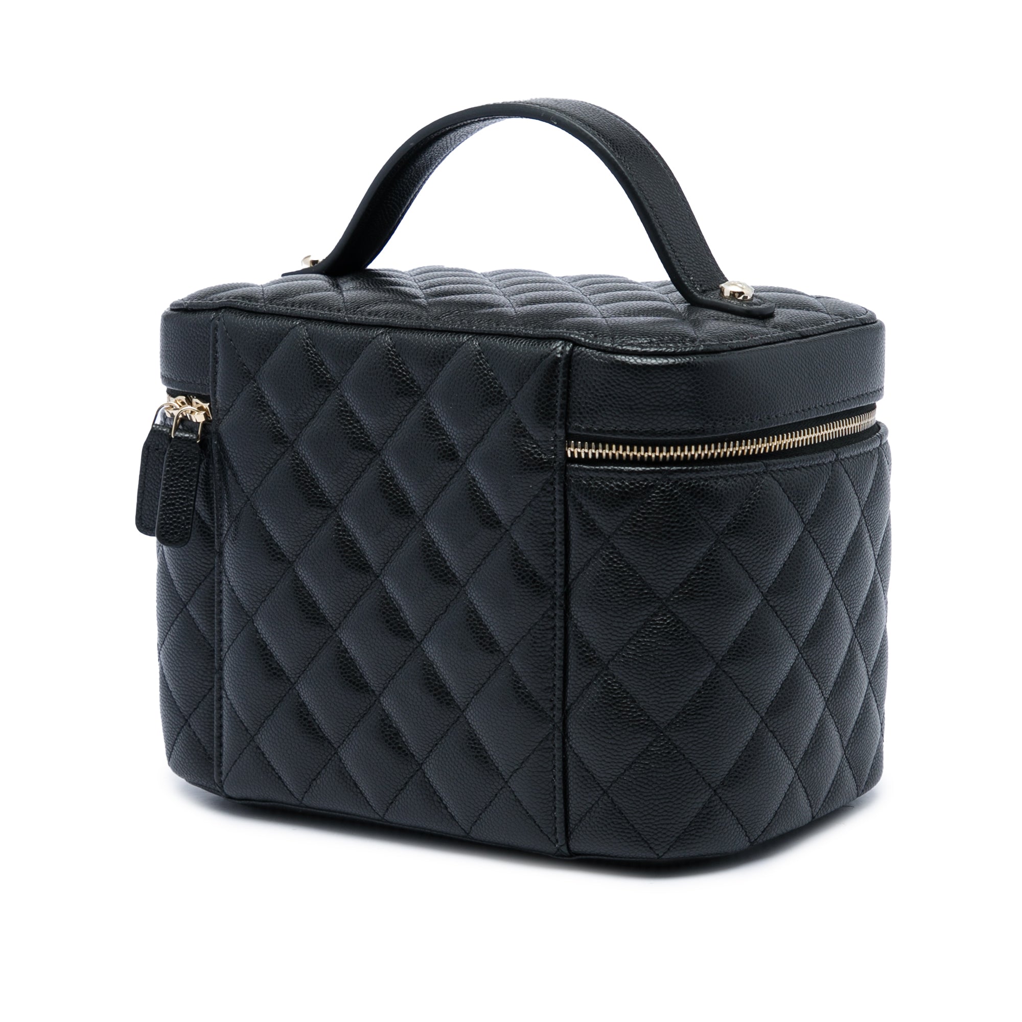 Chanel Medium CC Quilted Caviar Vanity Case - image 2