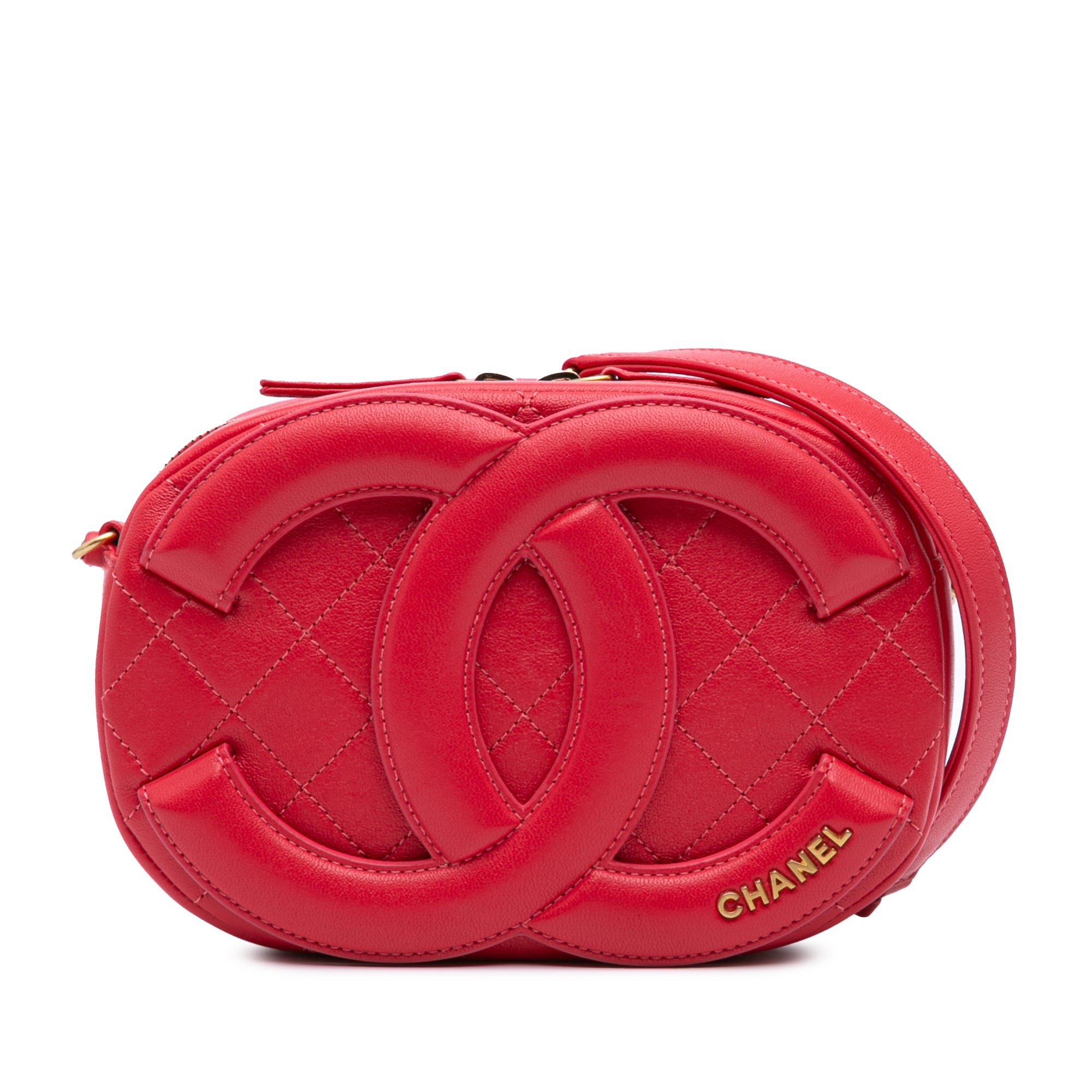 Chanel CC Quilted Lambskin Coco Midnight Camera Bag - image 1