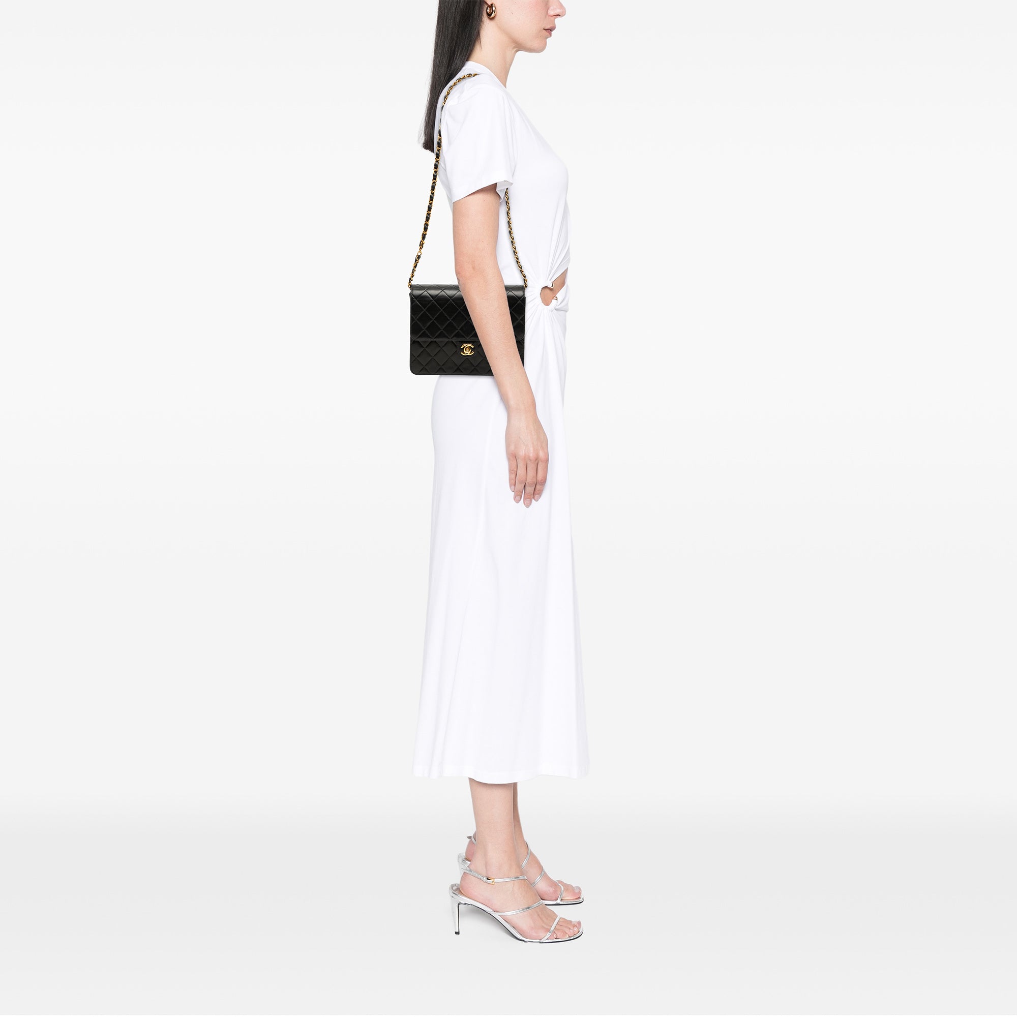 Chanel Small CC Quilted Lambskin Single Flap - image 8